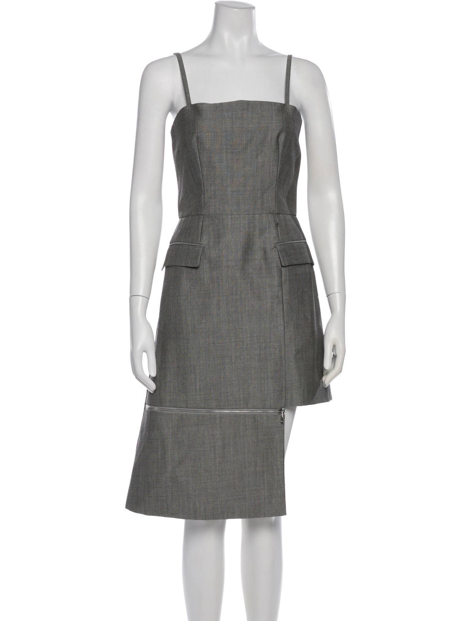 Alexander McQueen Wool Midi Length Dress