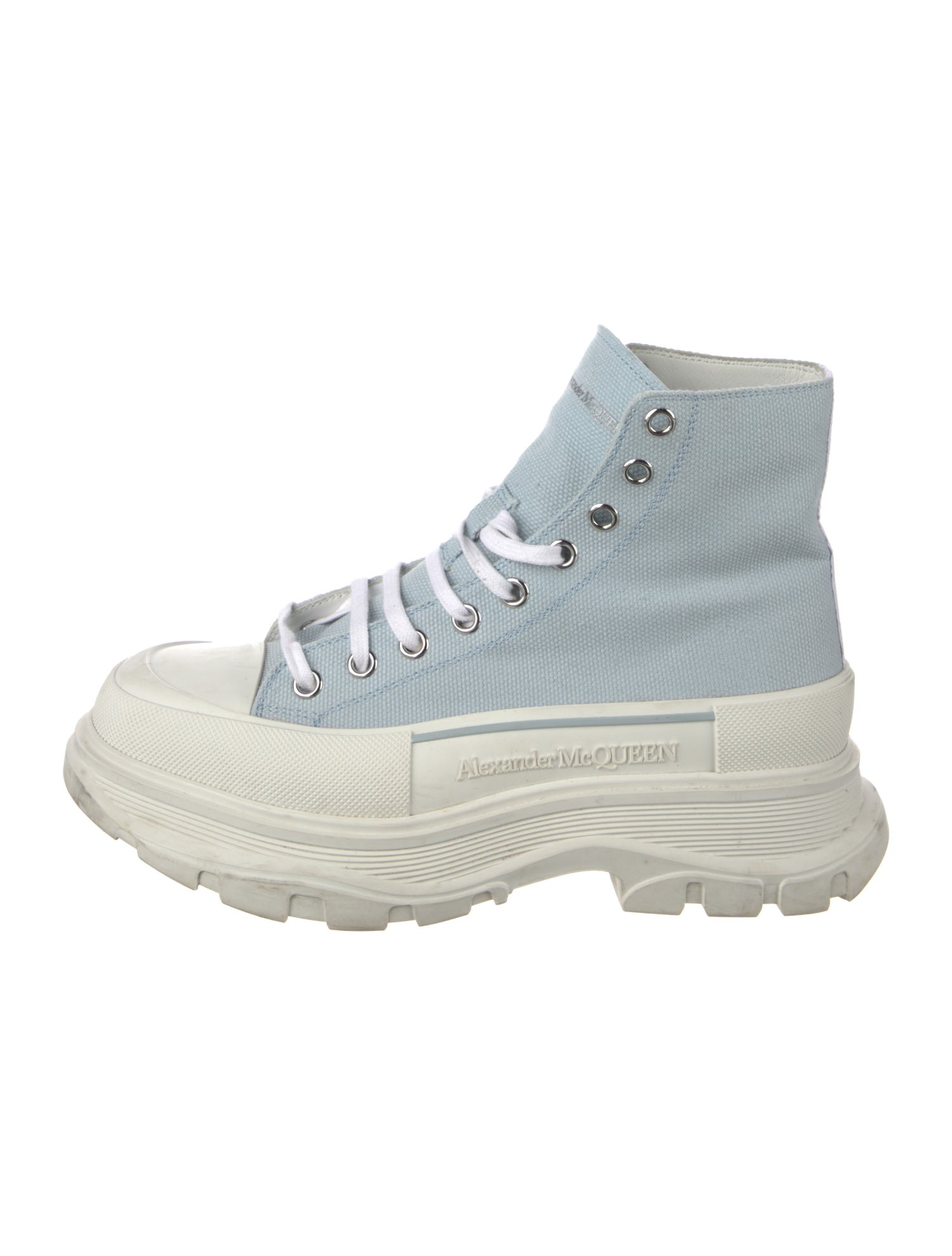 Alexander McQueen Canvas Colorblock Pattern Sneakers