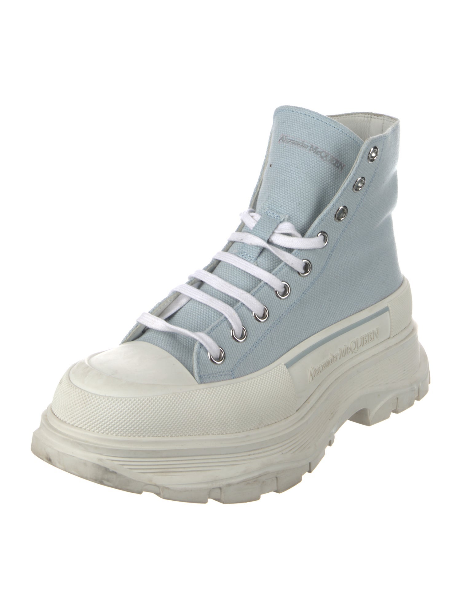 Alexander McQueen Canvas Colorblock Pattern Sneakers