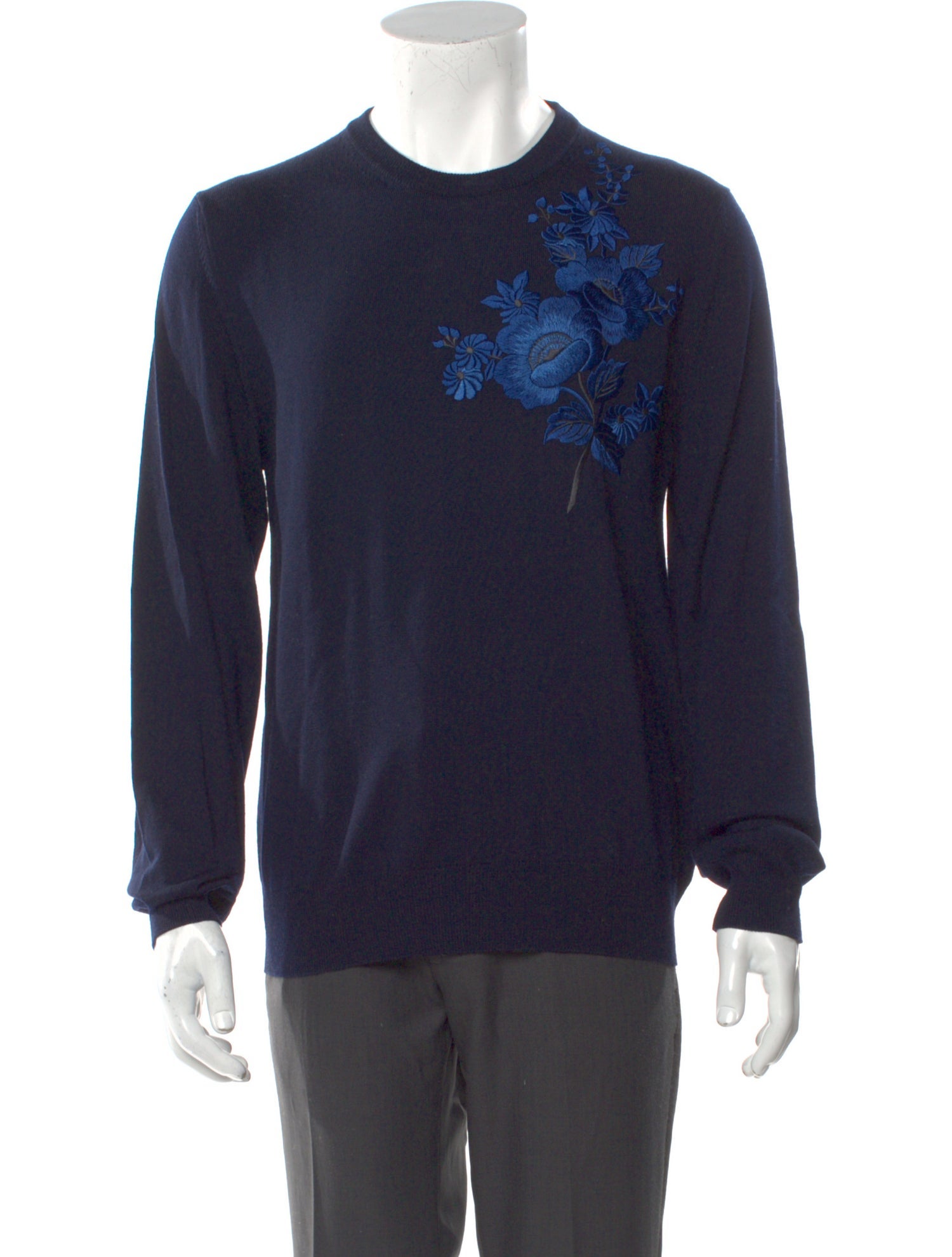 Alexander McQueen Wool Graphic Print Polo Sweater