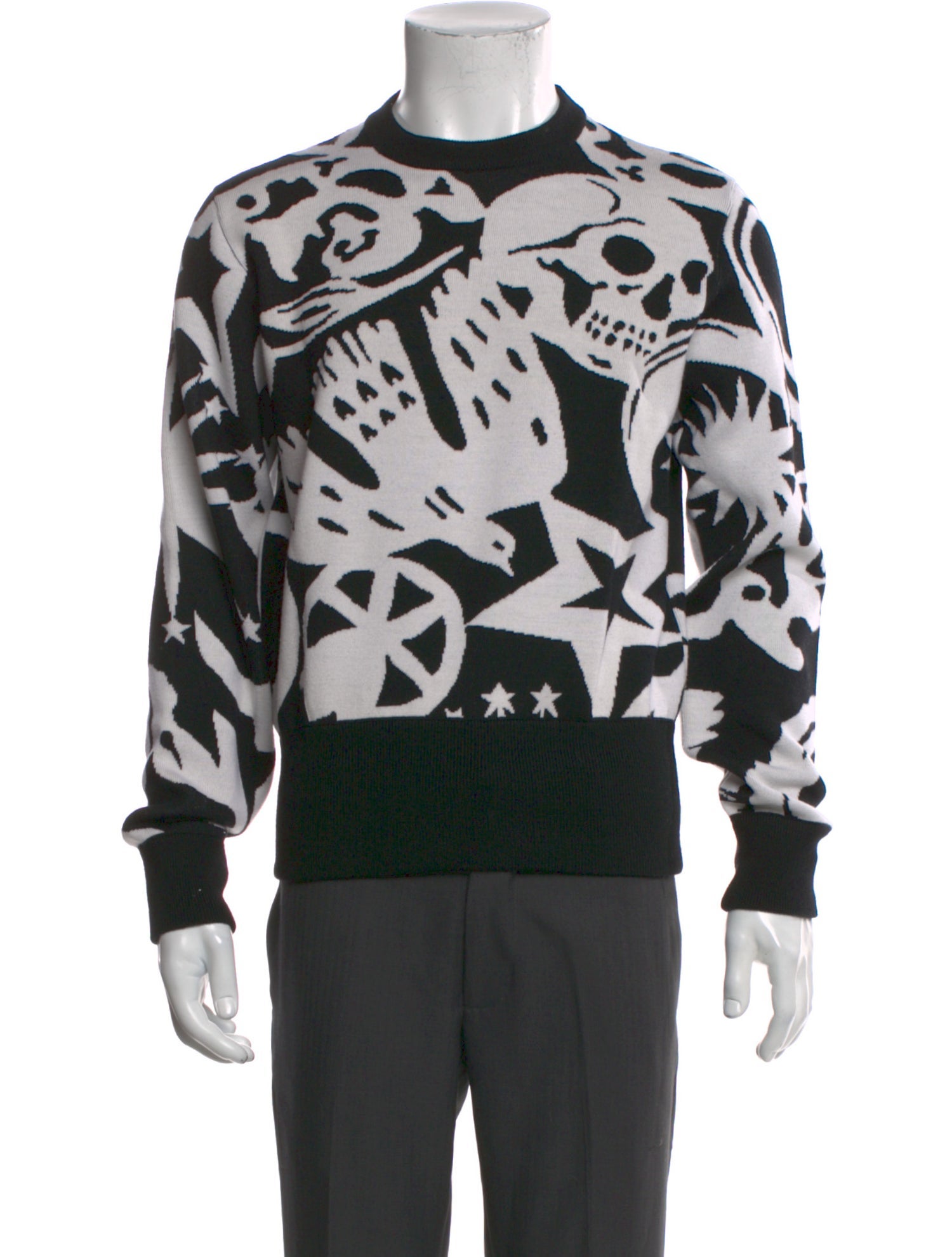 Alexander McQueen Wool Graphic Print Pullover