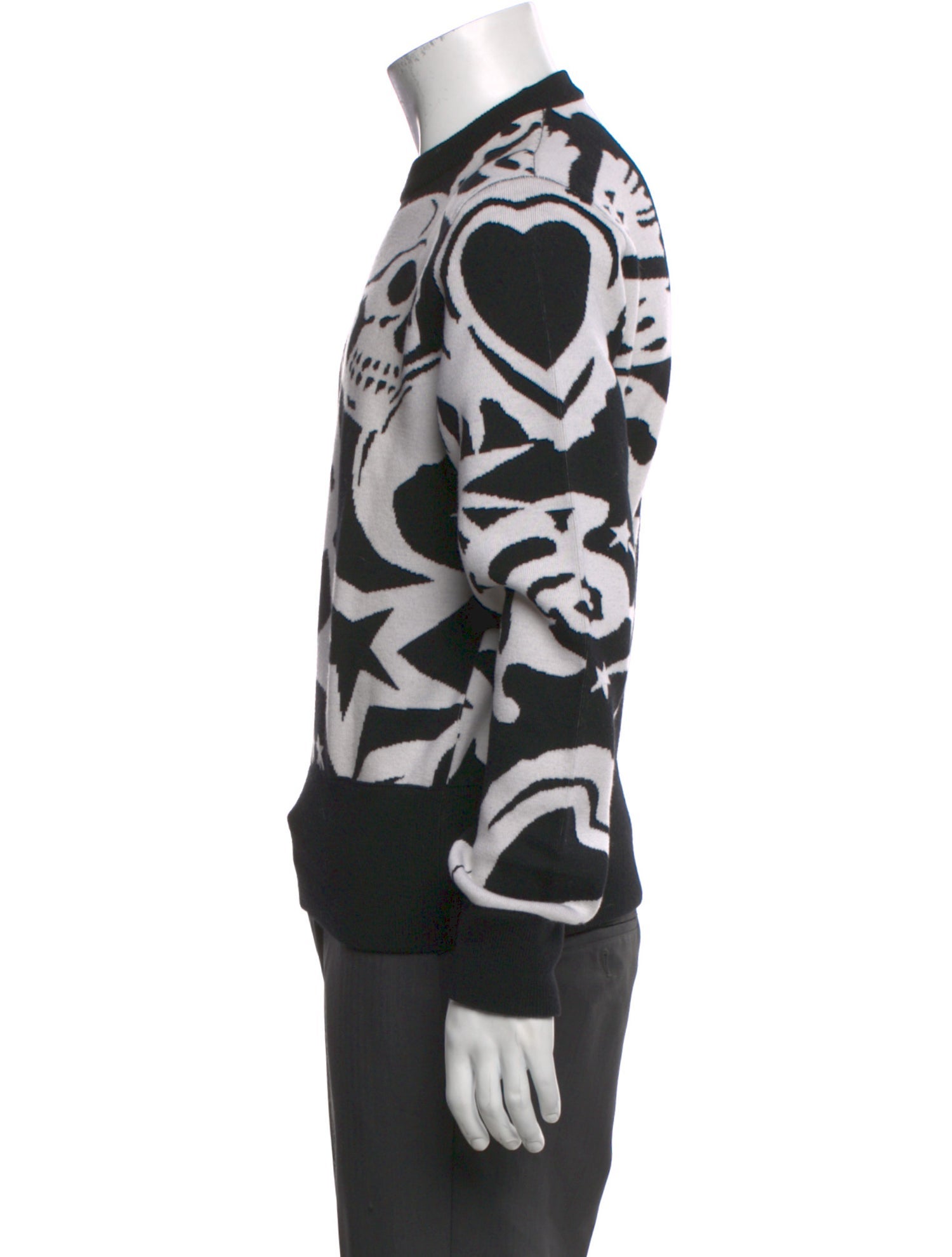 Alexander McQueen Wool Graphic Print Pullover