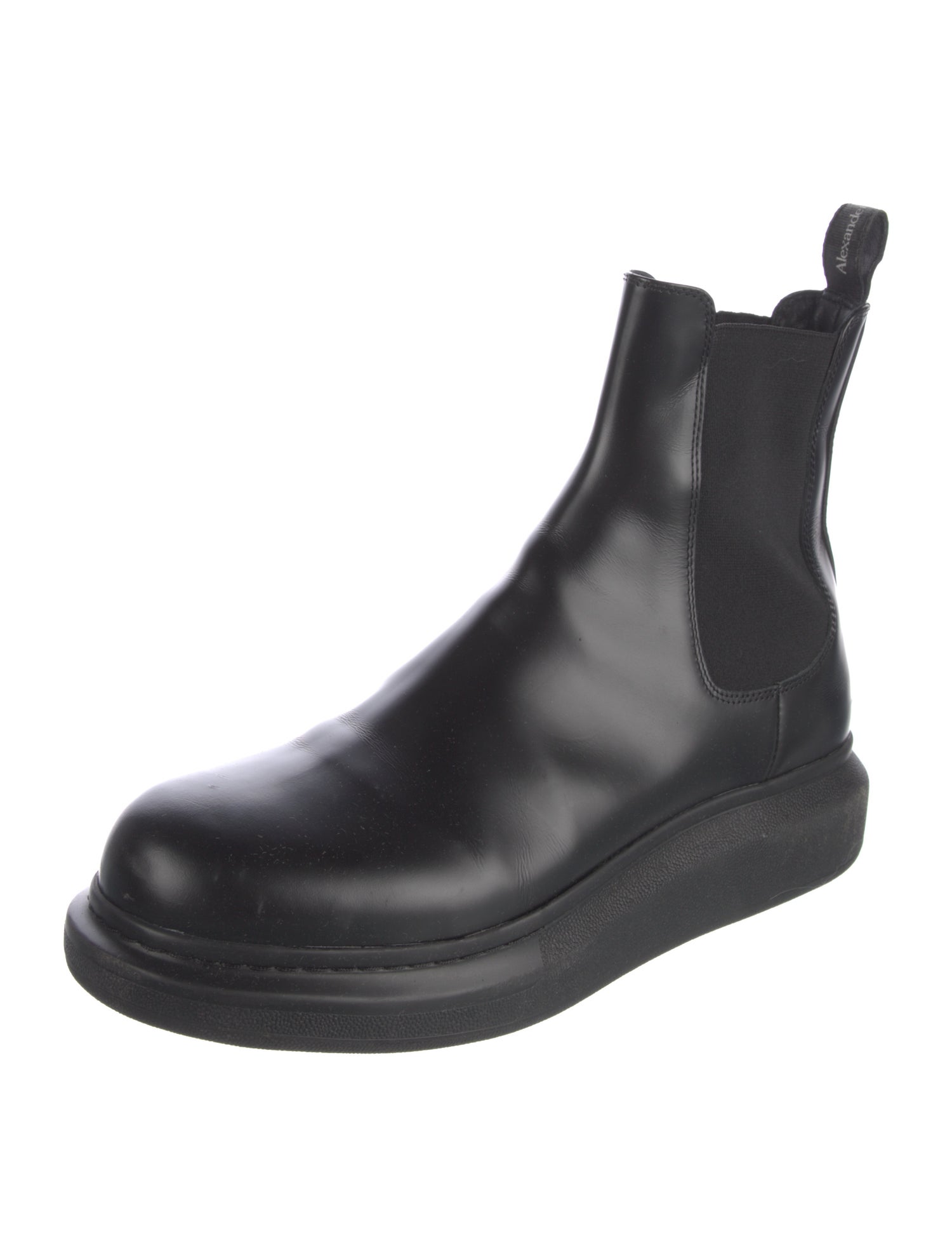 Alexander McQueen Leather Chelsea Boots