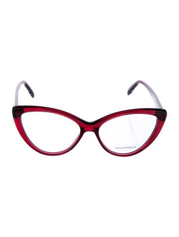Pre-owned Alexander Mcqueen Cat-eye Eyeglasses