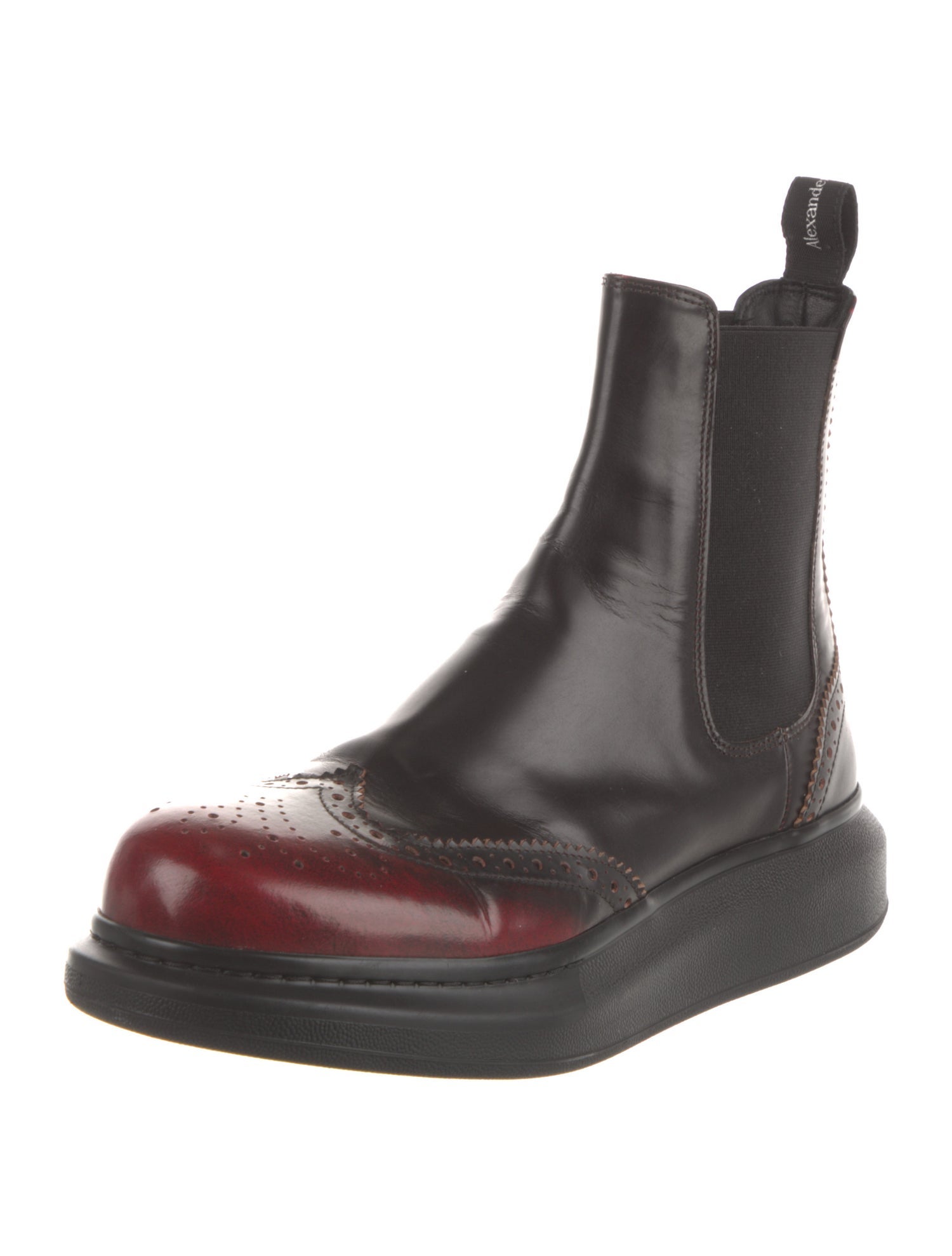 Alexander McQueen Leather Chelsea Boots