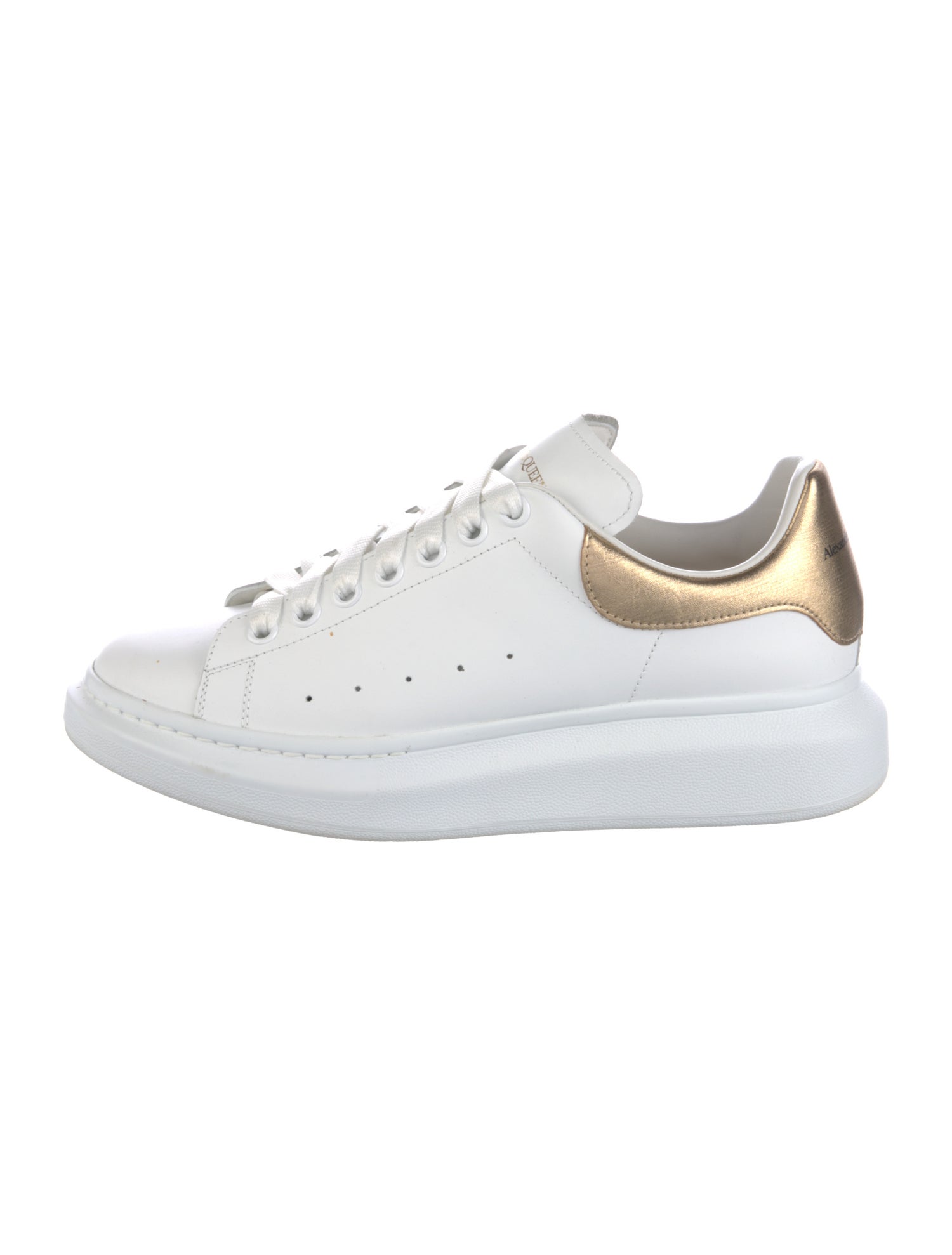 Alexander McQueen Leather Colorblock Pattern Sneakers
