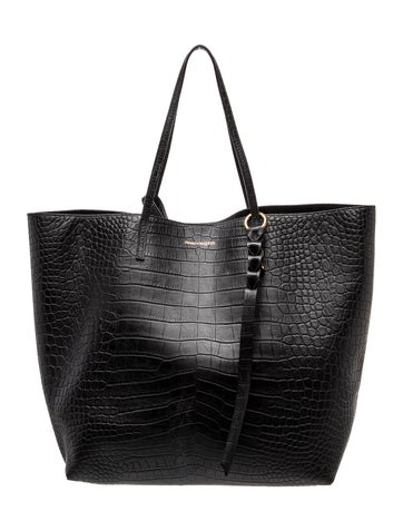 Pre-owned Alexander Mcqueen Skull Tote In Black