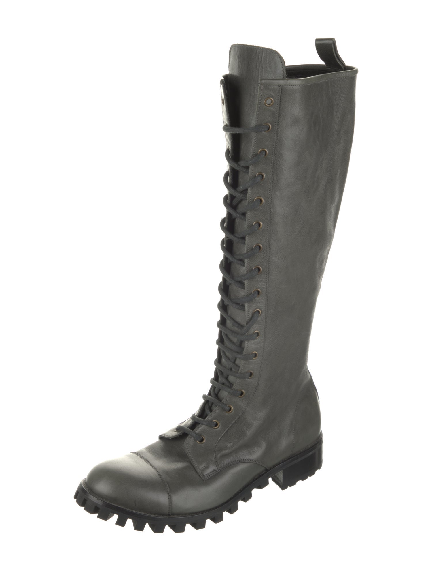 Alexander McQueen Leather Lace-Up Boots