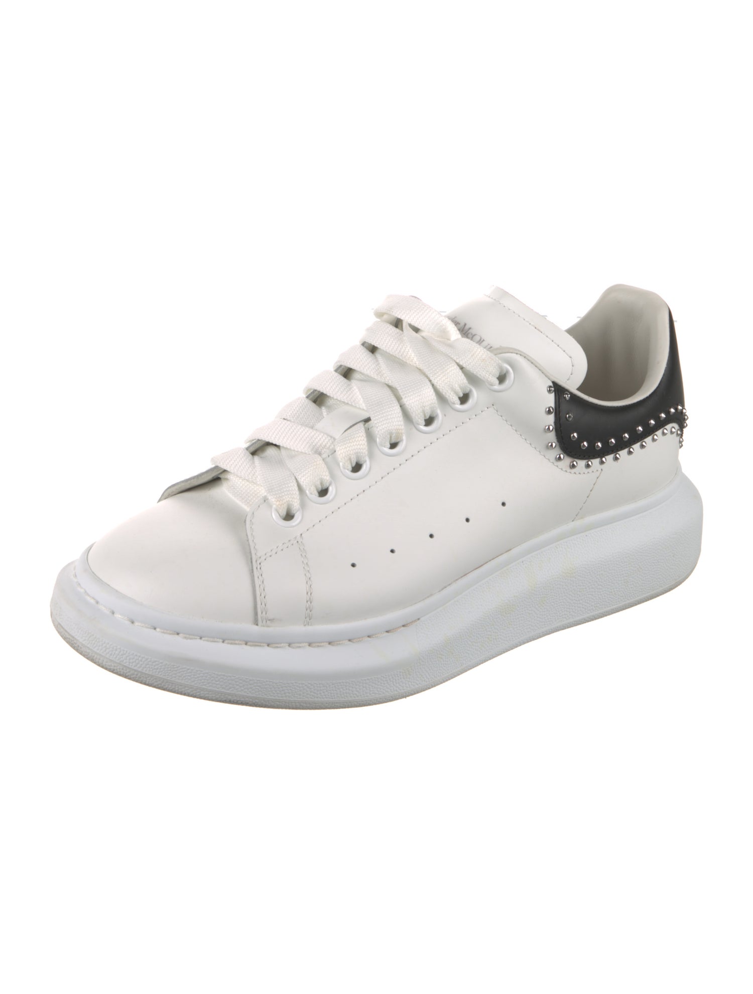 Alexander McQueen Leather Colorblock Pattern Chunky Sneakers