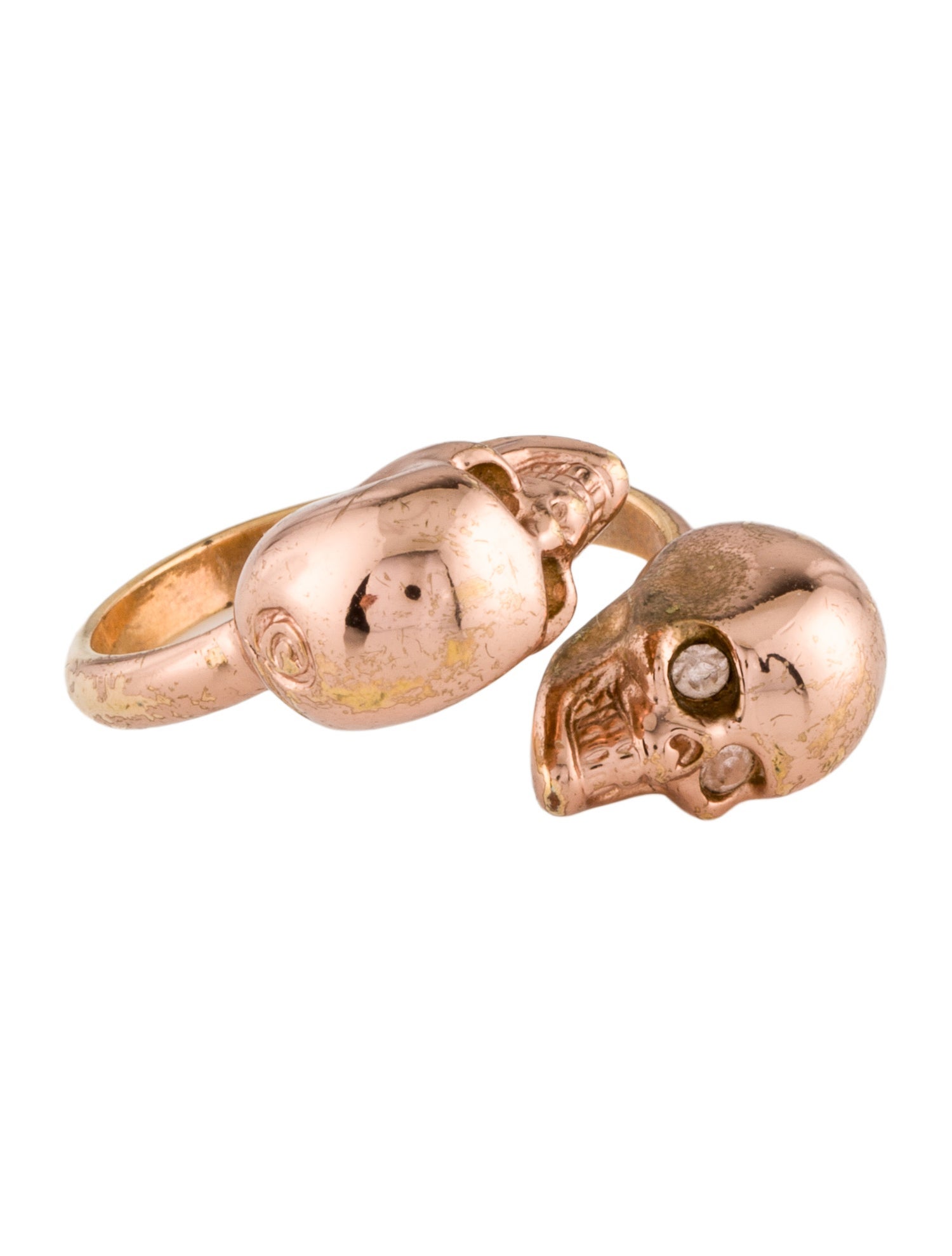 Alexander McQueen Twin Skull Ring