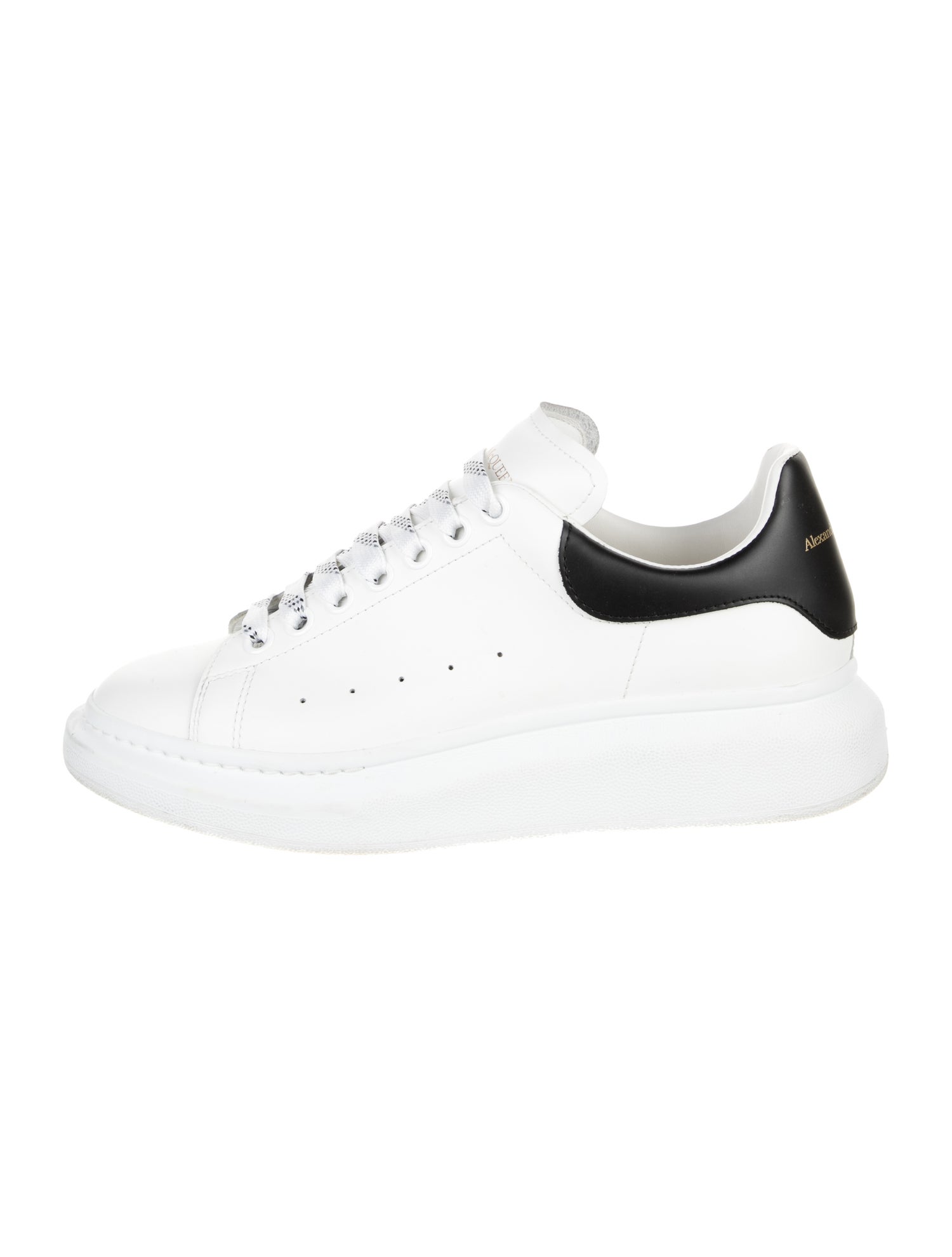 Alexander McQueen Leather Printed Athletic Sneakers