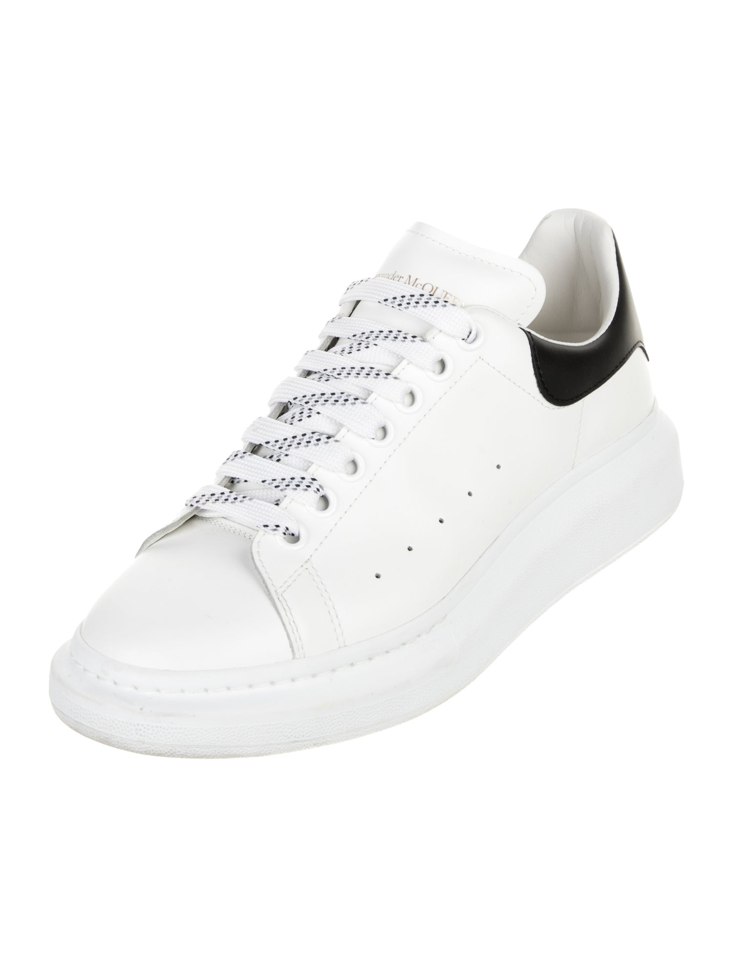 Alexander McQueen Leather Printed Athletic Sneakers