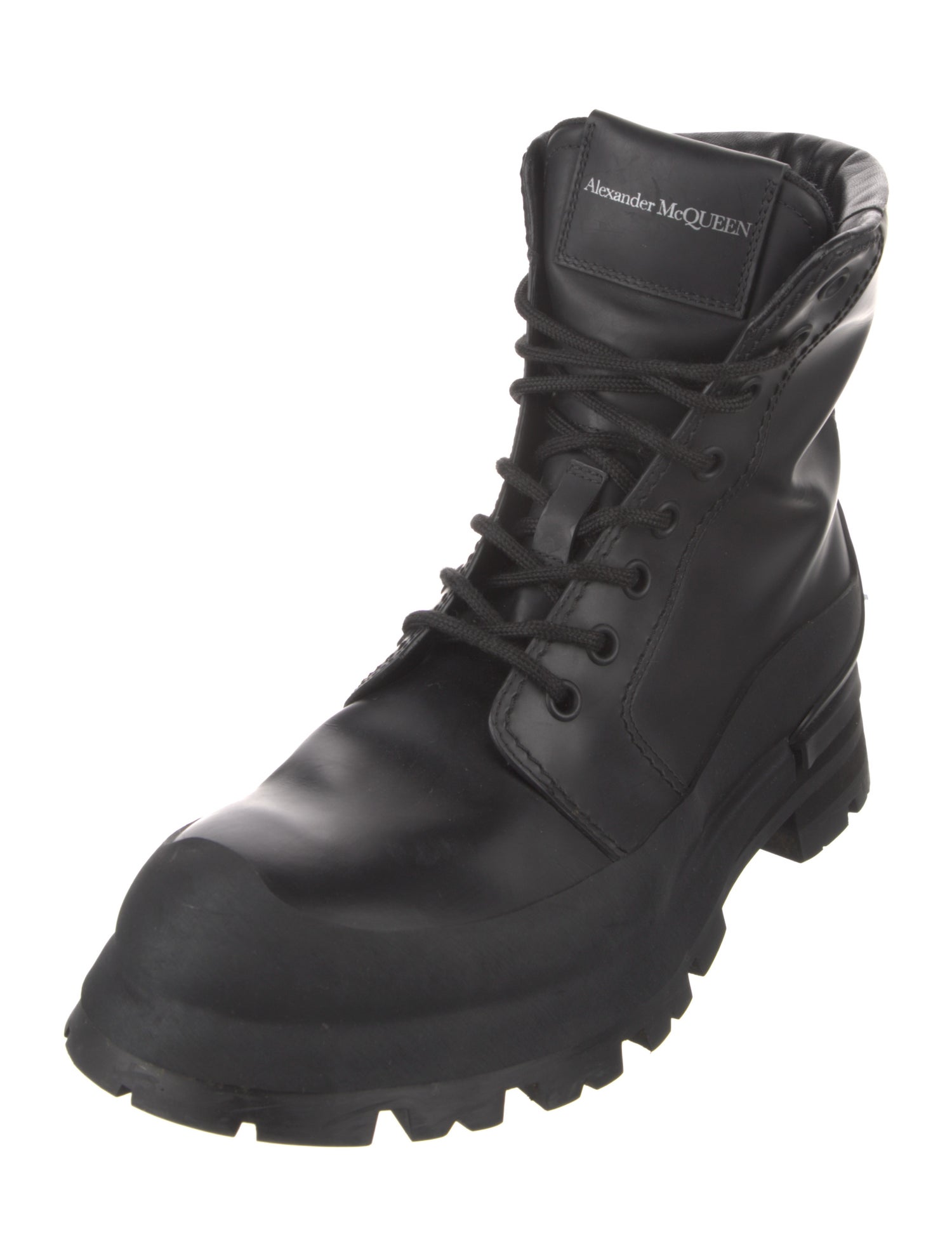 Alexander McQueen Leather Combat Boots