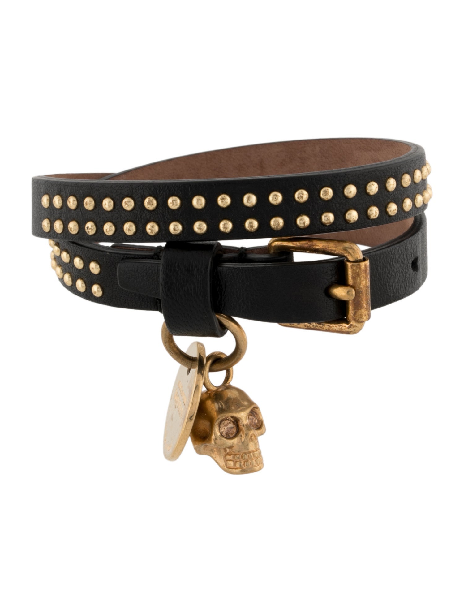 Alexander McQueen Leather Wrap Bracelet