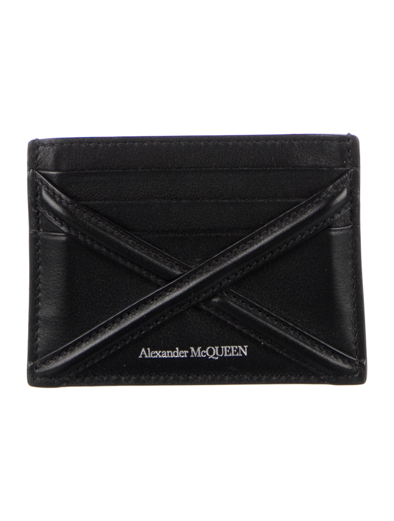 Alexander McQueen Leather Graphic Print Card Holder w/ Tags