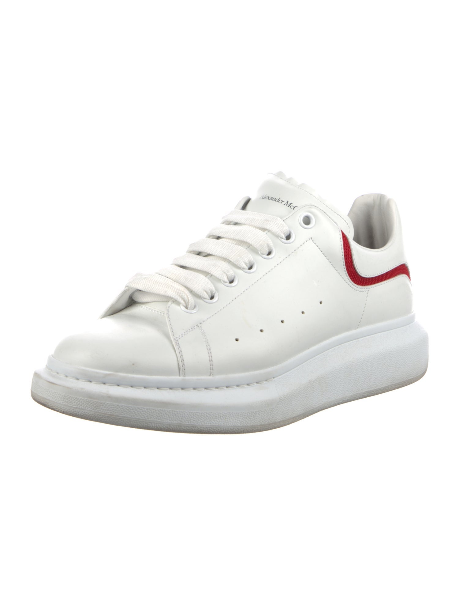 Alexander McQueen Leather Colorblock Pattern Chunky Sneakers