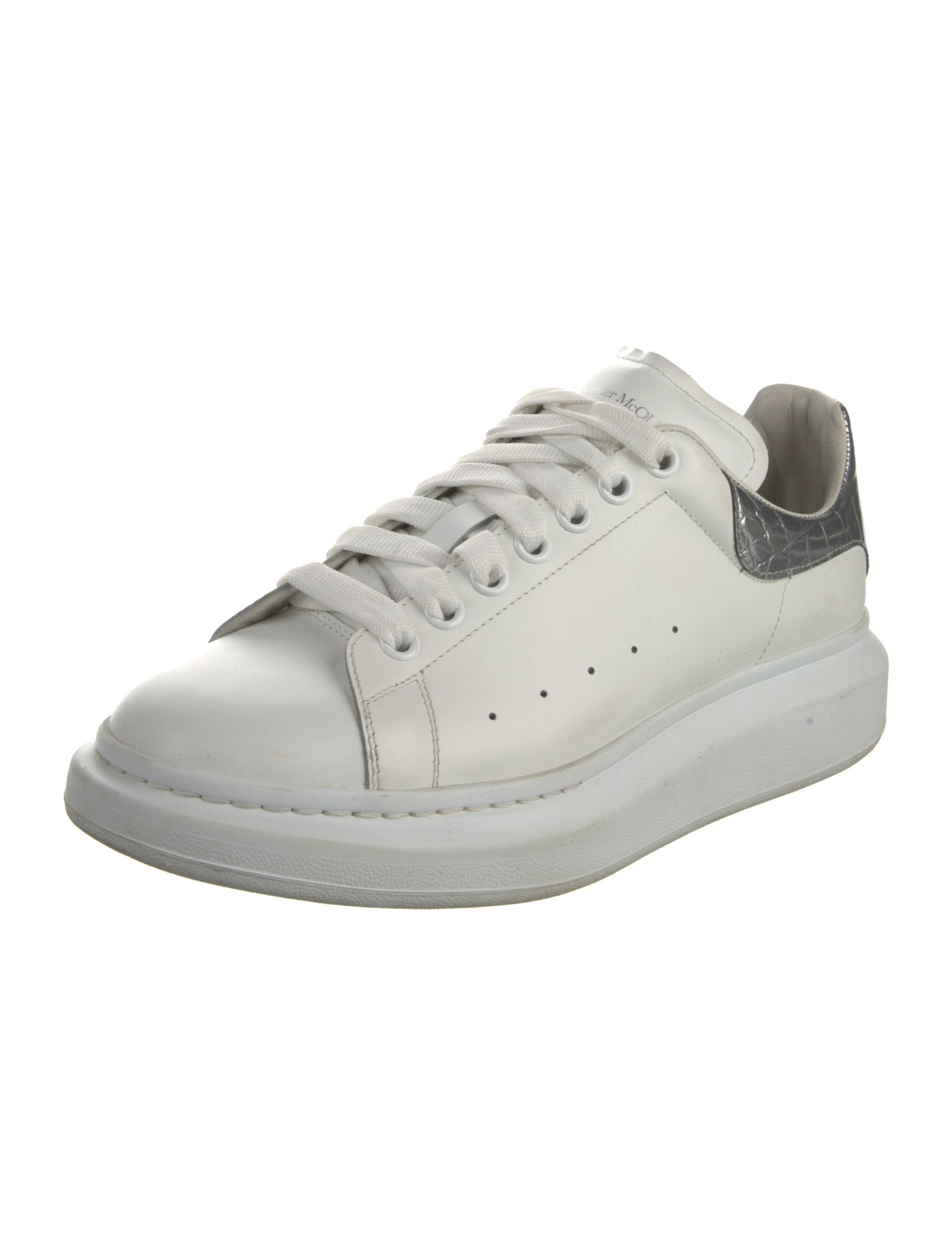Alexander McQueen Leather Printed Chunky Sneakers