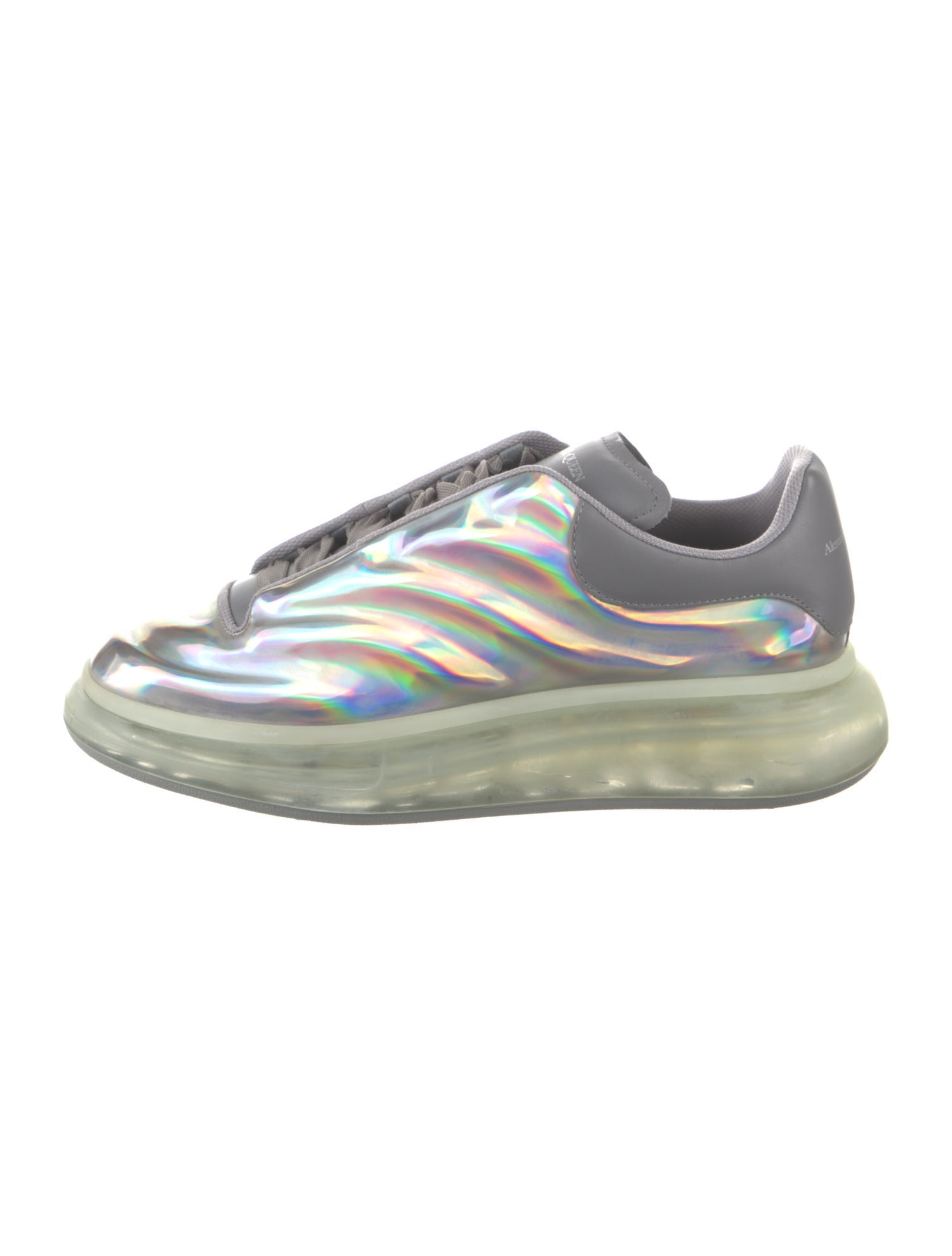 Alexander McQueen Leather Colorblock Pattern Sneakers