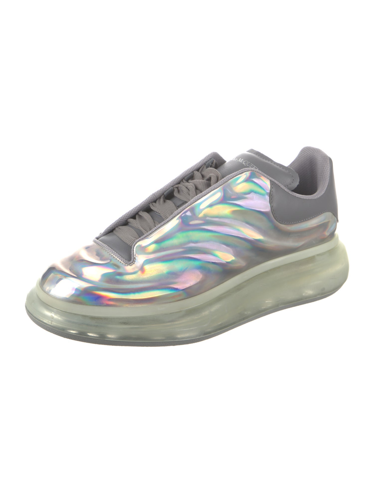 Alexander McQueen Leather Colorblock Pattern Sneakers