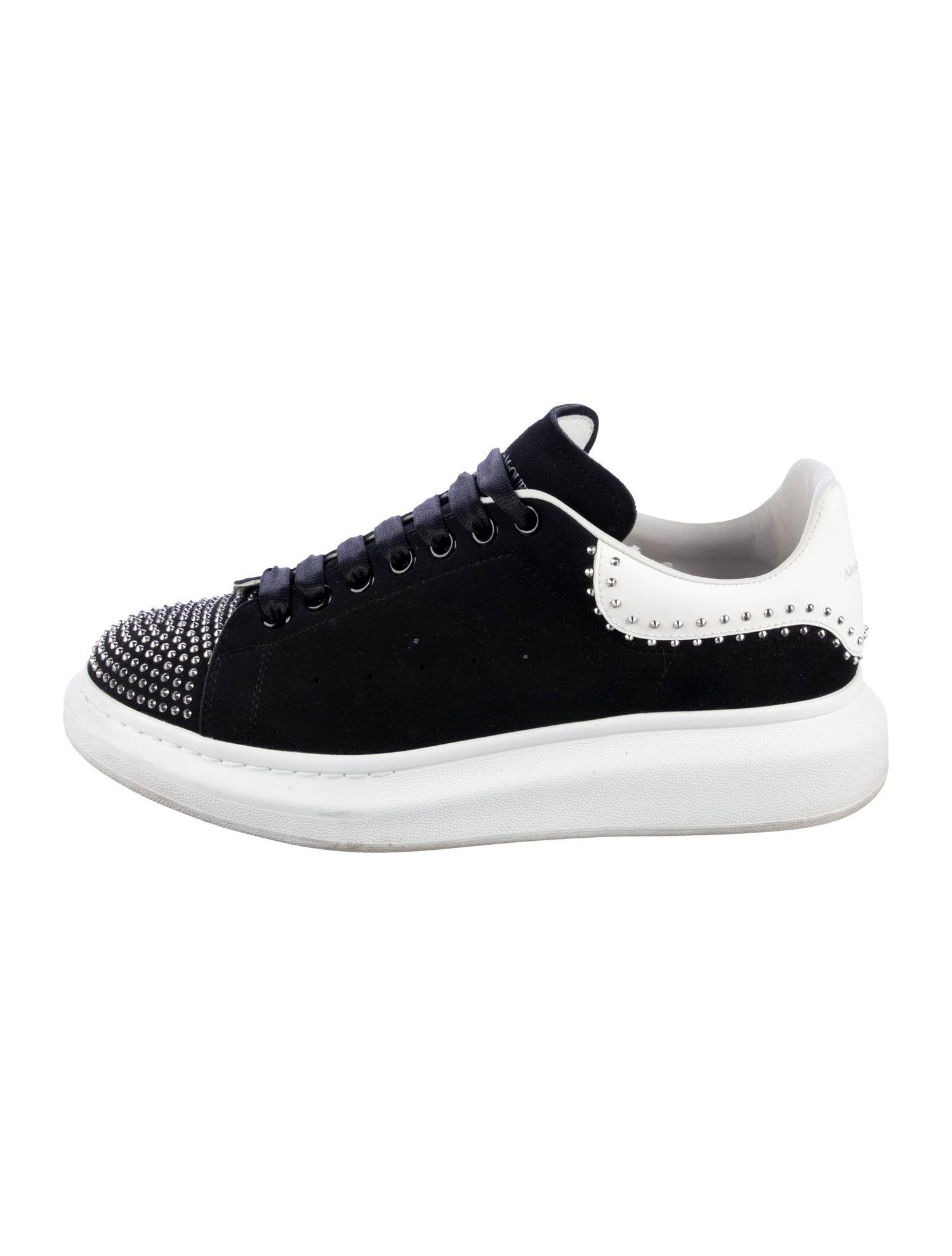 Alexander McQueen Leather Colorblock Pattern Sneakers