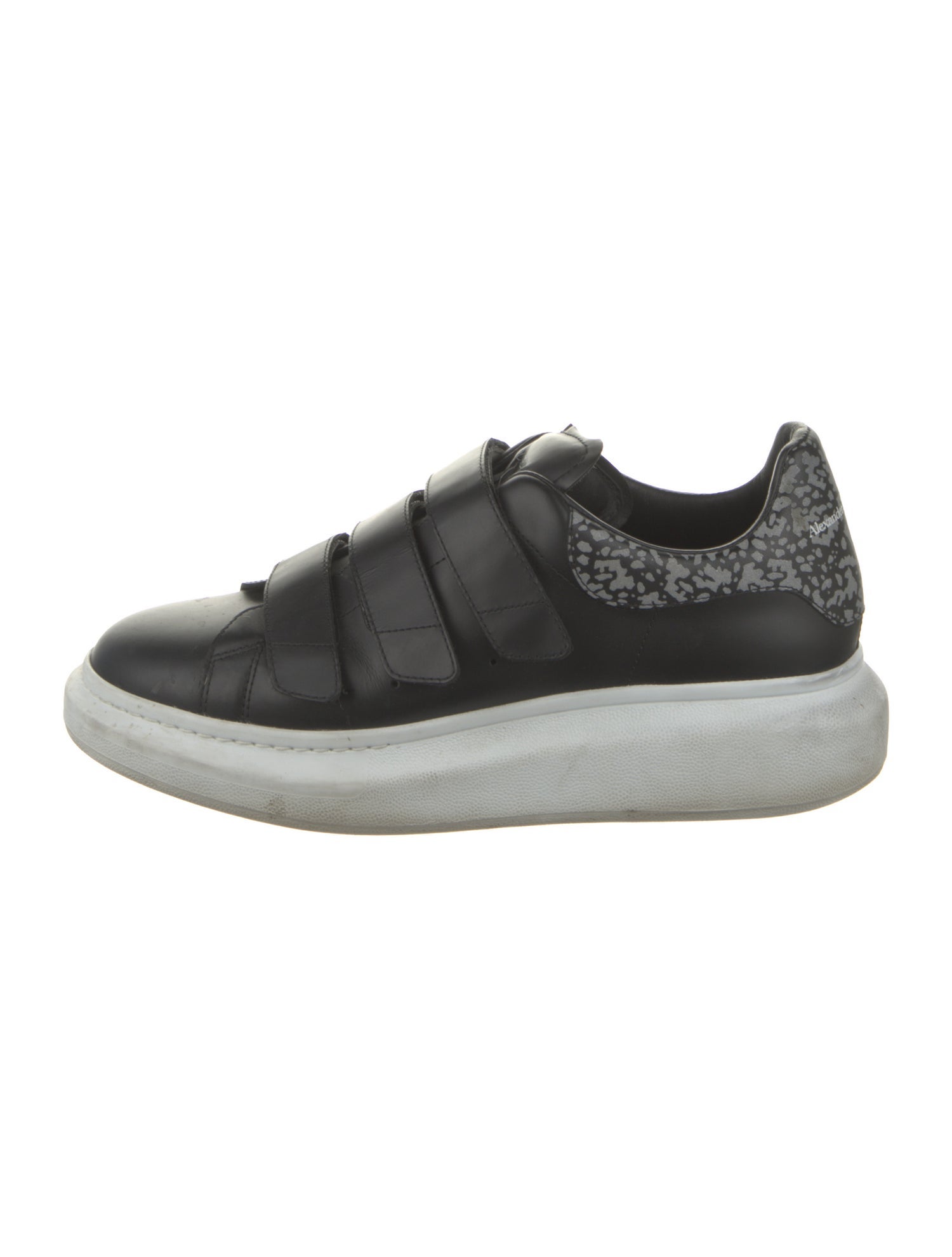 Alexander McQueen Leather Printed Chunky Sneakers