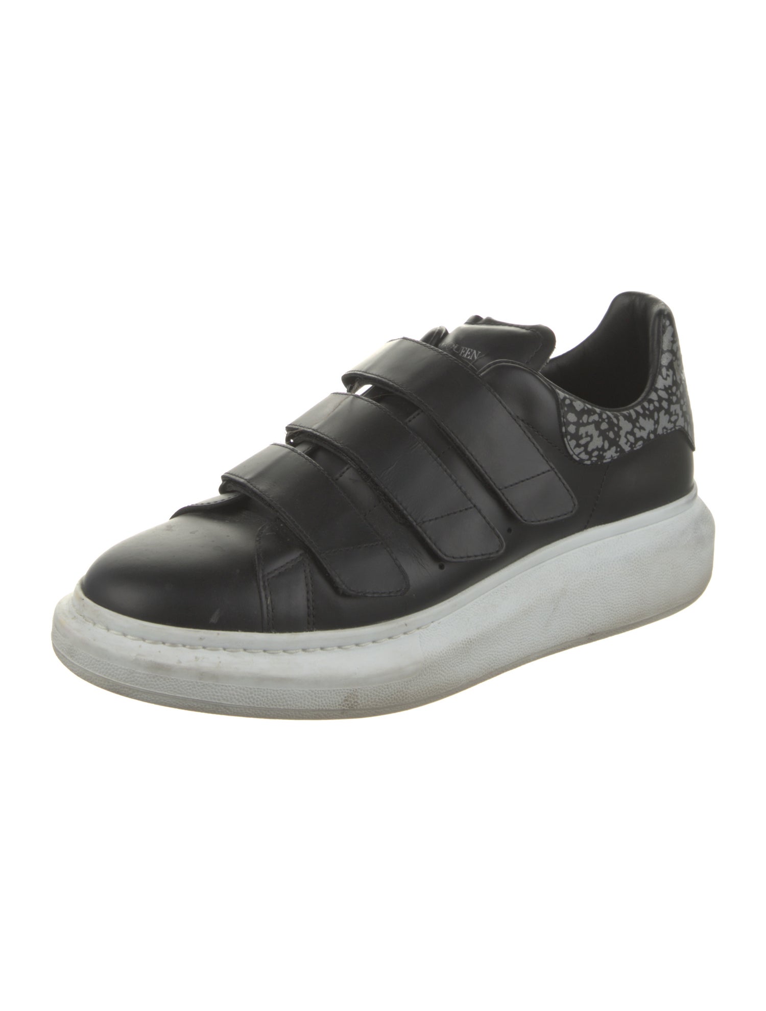 Alexander McQueen Leather Printed Chunky Sneakers