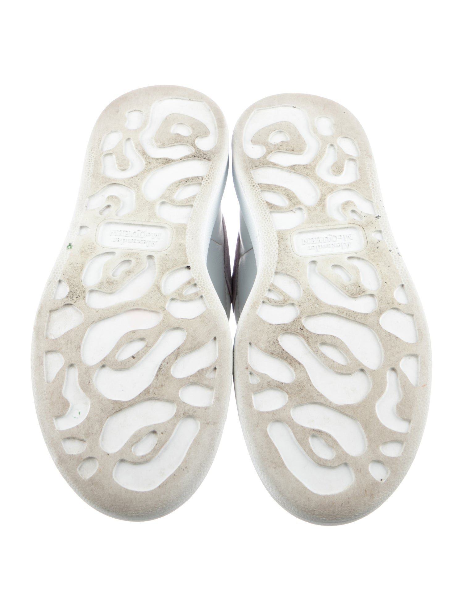 Alexander McQueen Girls' Leather Low Top Sneakers - White Sizes 7