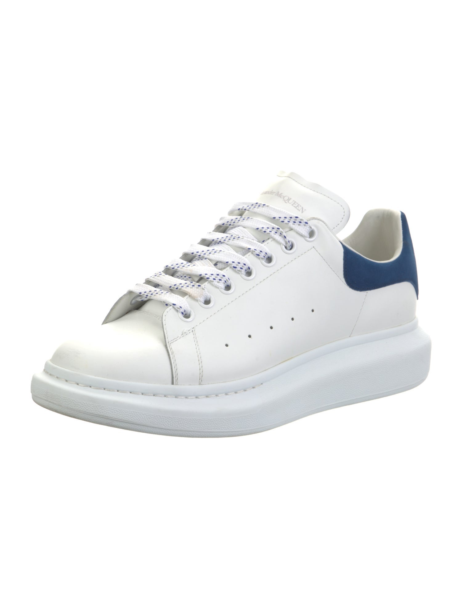 Alexander McQueen Leather Colorblock Pattern Chunky Sneakers