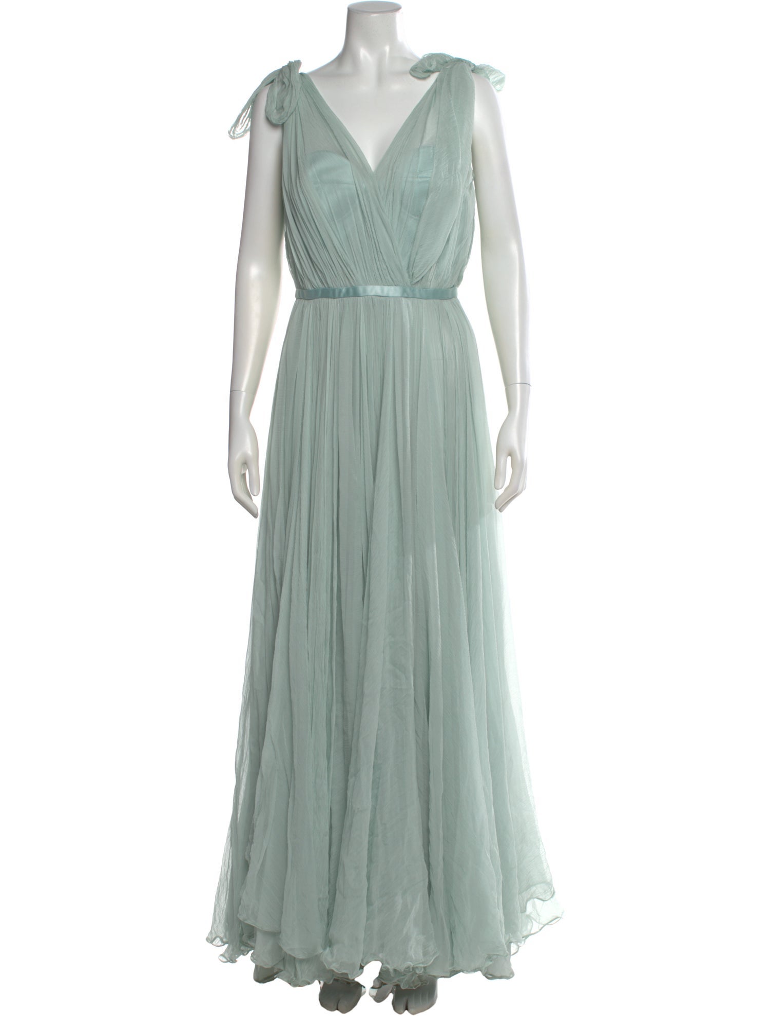 alexander mcqueen silk maxi dress Alexander McQueen Silk Long Dress - Green Dresses, Clothing - ALE257520