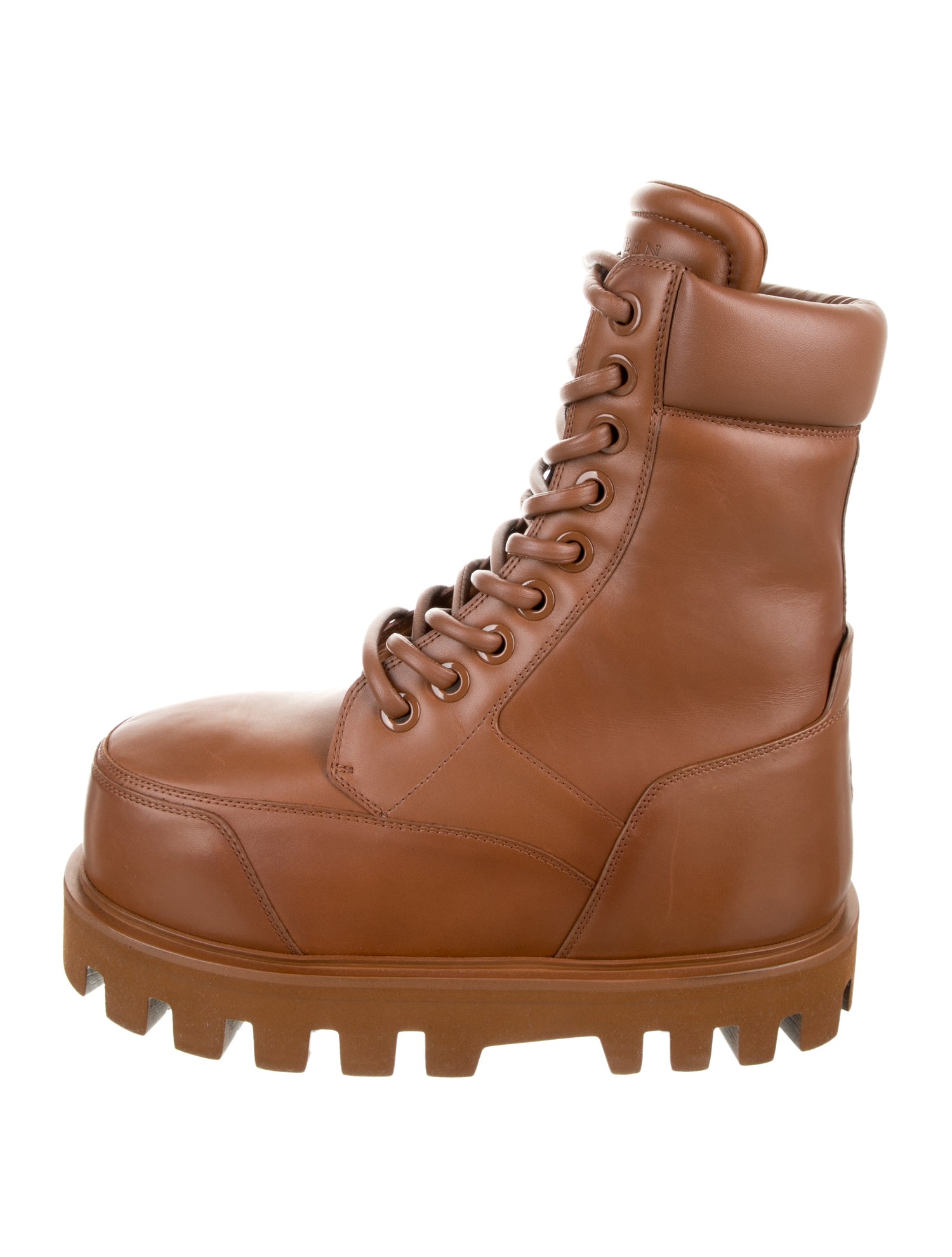 Alexander McQueen Leather Lace-Up Boots