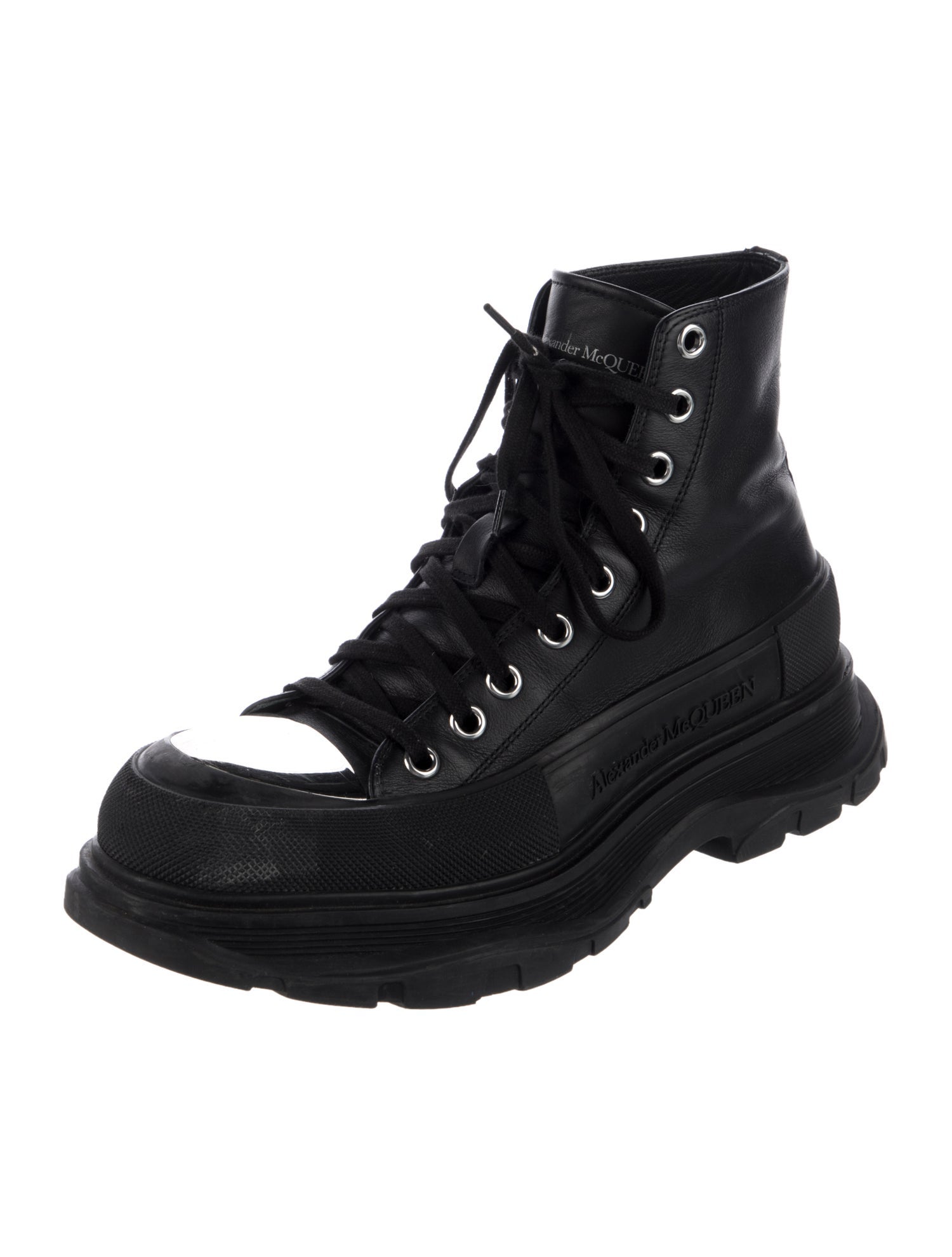 Alexander McQueen Leather Combat Boots
