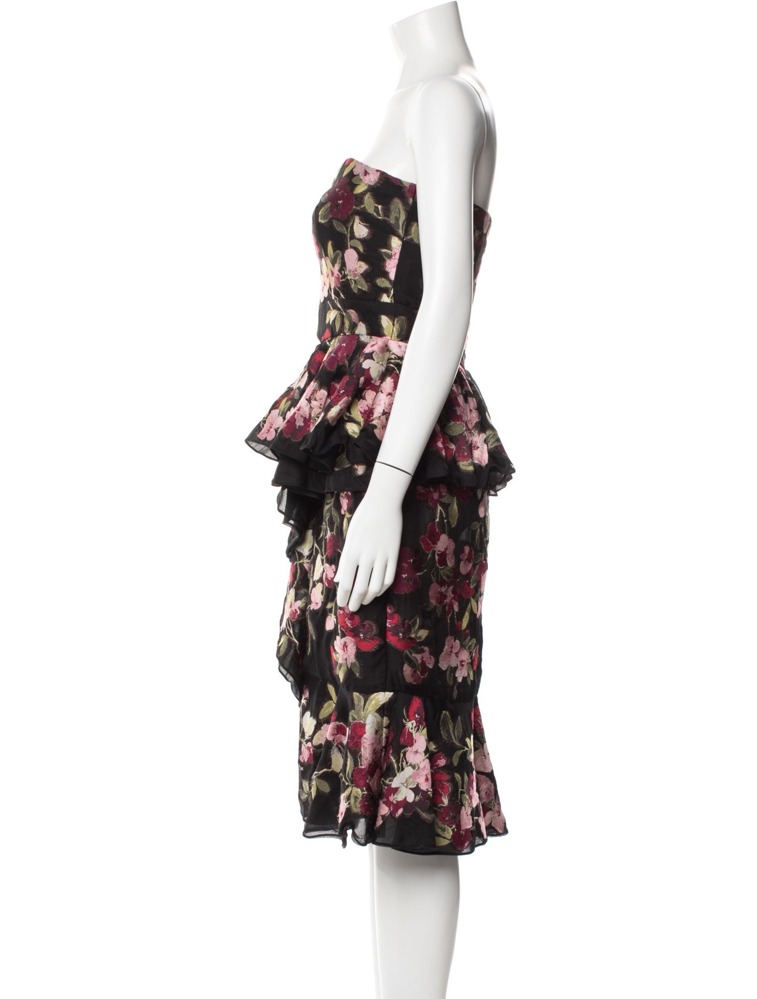 Alexander McQueen Floral Print Knee-Length Dress