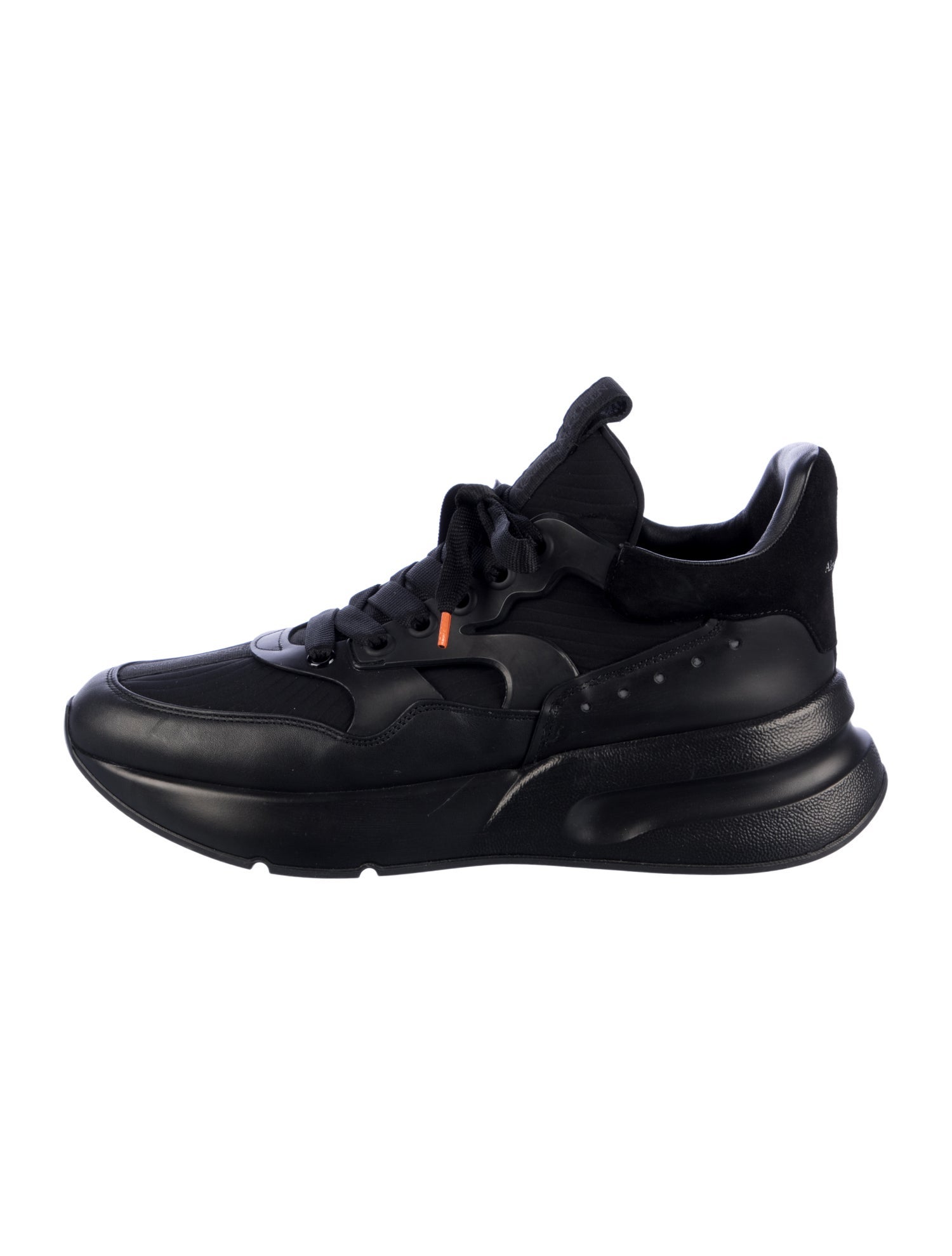 Alexander McQueen Leather Lasercut Accents Athletic Sneakers
