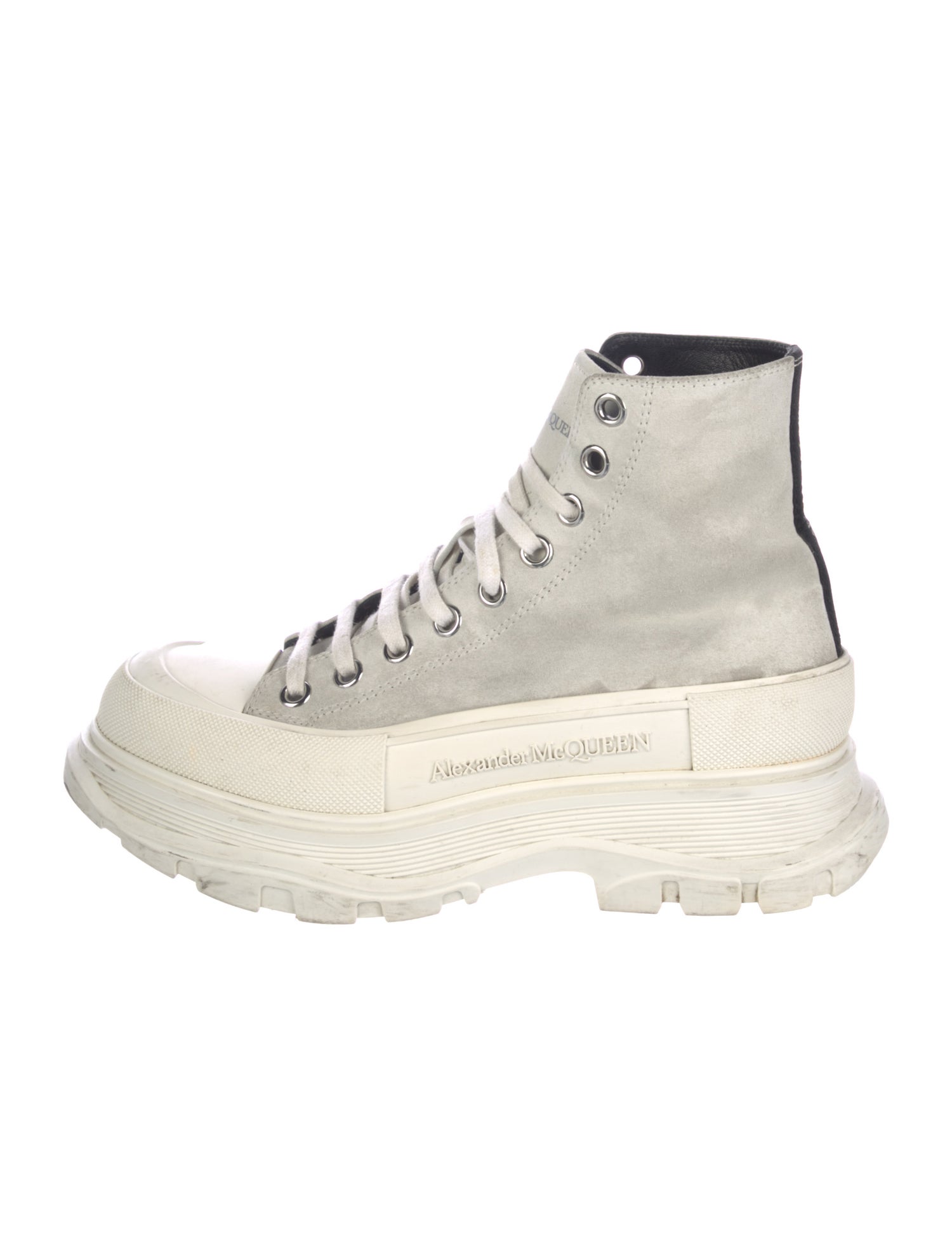 Alexander McQueen Leather Lace-Up Boots