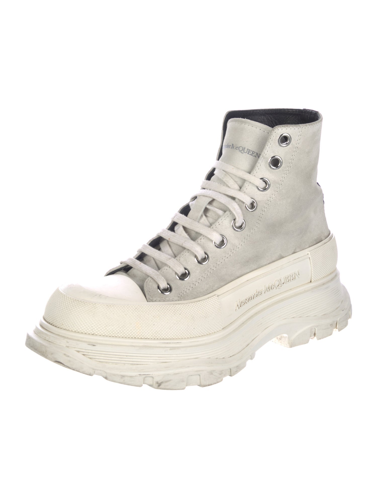Alexander McQueen Leather Lace-Up Boots
