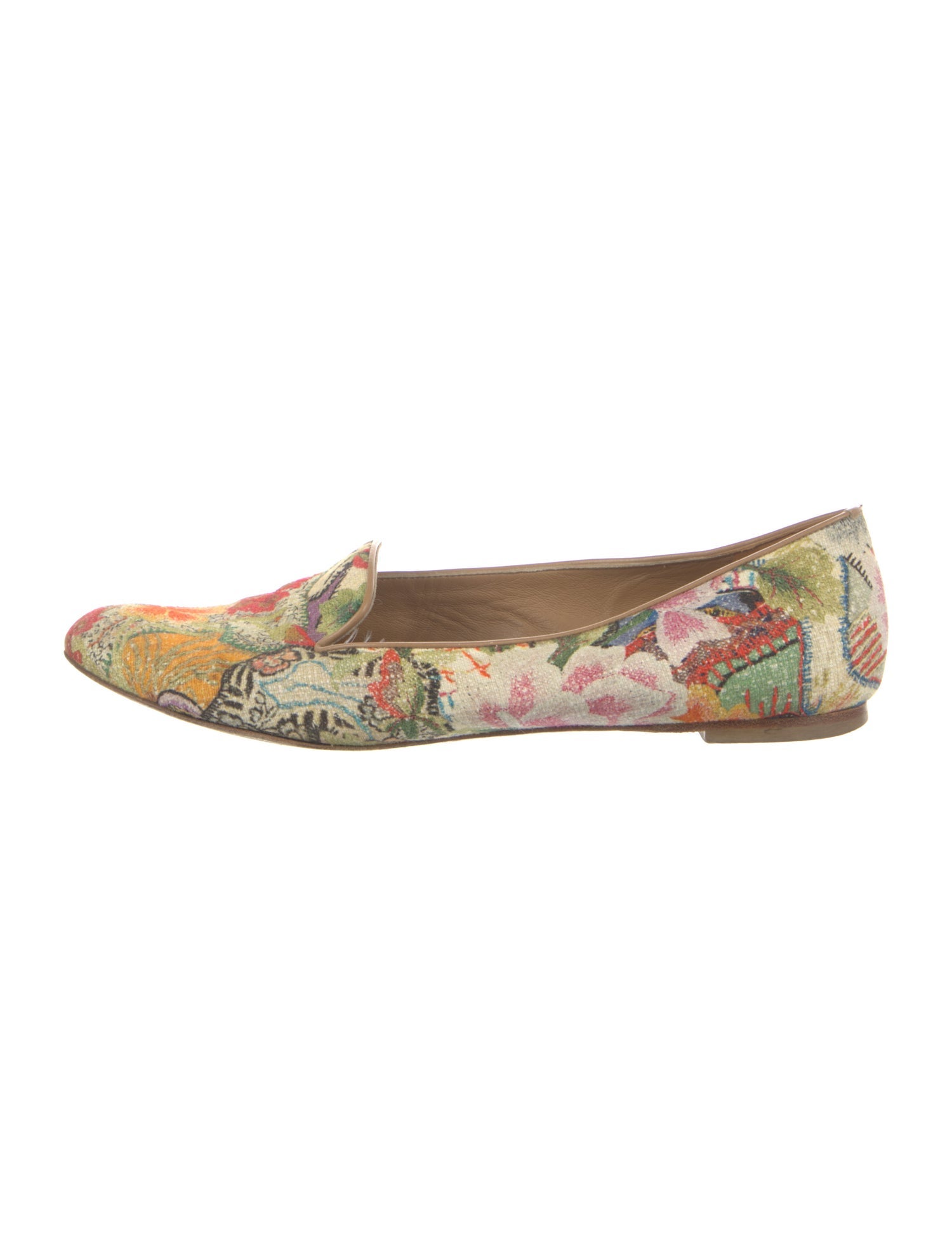 Alexander McQueen Canvas Floral Print Loafers