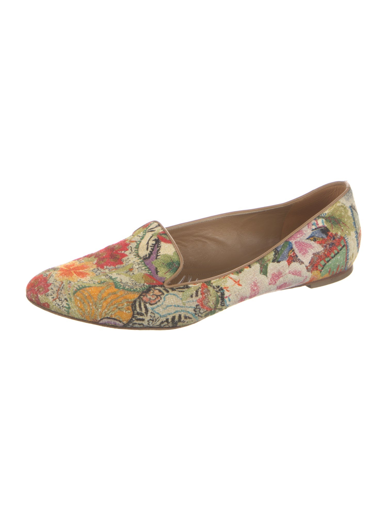 Alexander McQueen Canvas Floral Print Loafers
