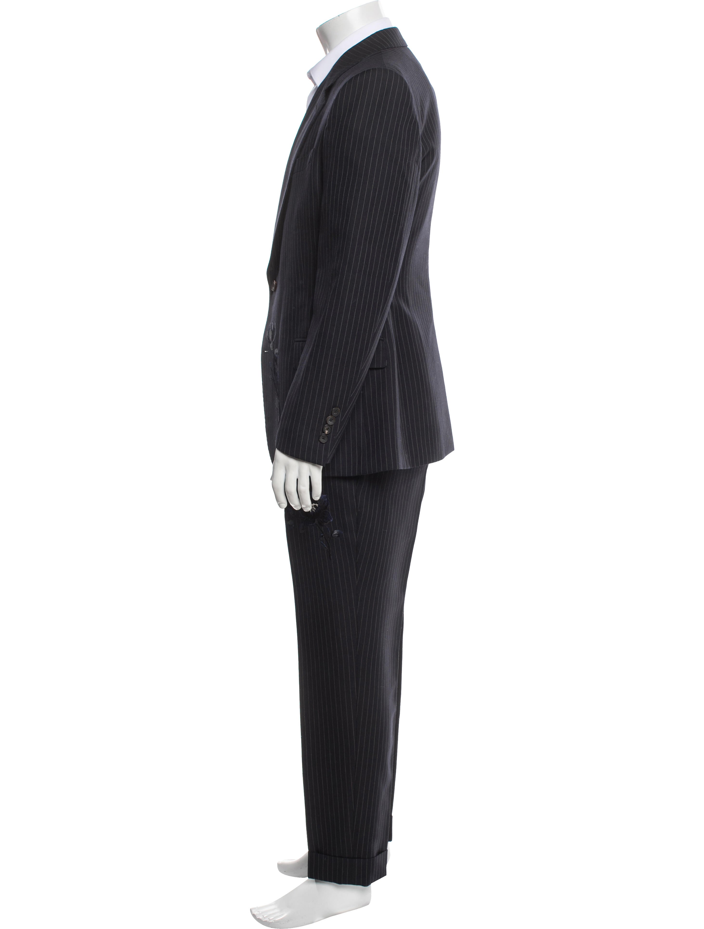 Alexander McQueen Wool Striped Two-Piece Suit
