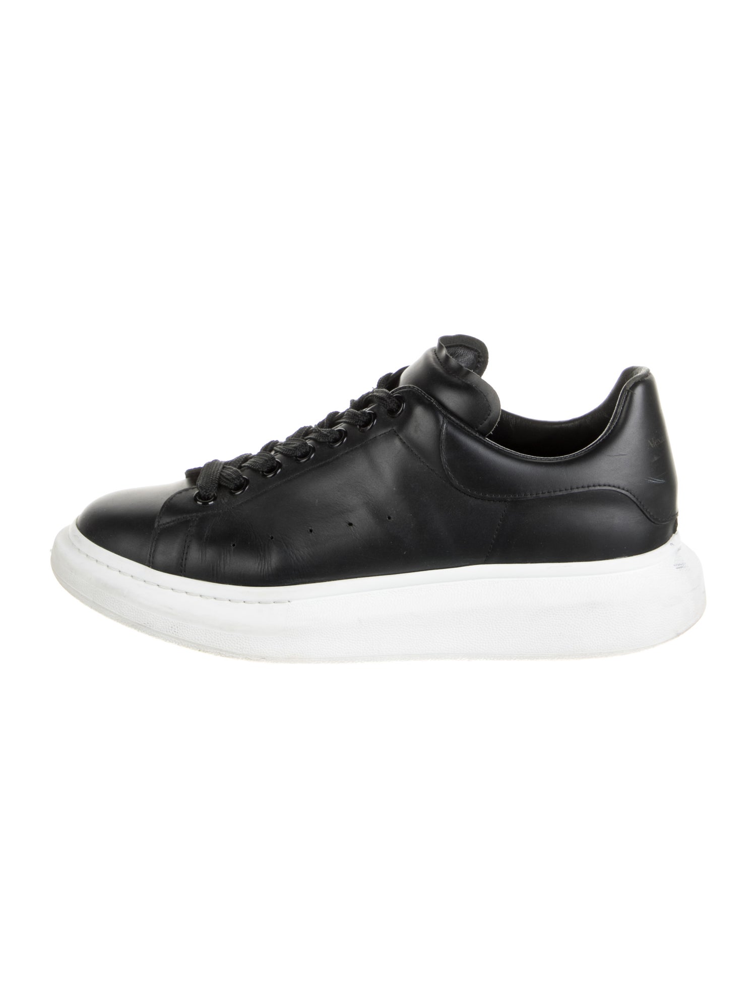 Alexander McQueen Leather Colorblock Pattern Sneakers