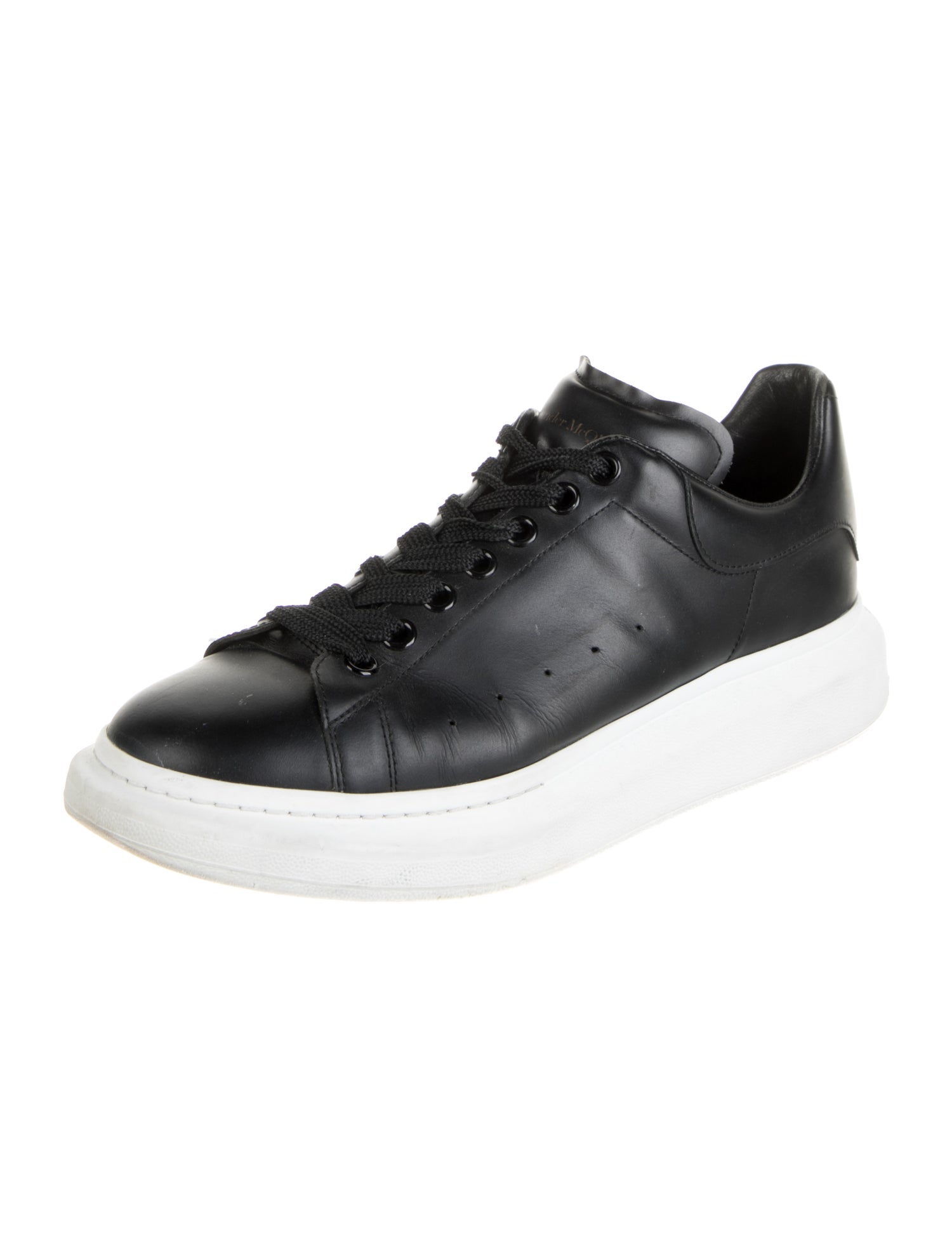 Alexander McQueen Leather Colorblock Pattern Sneakers