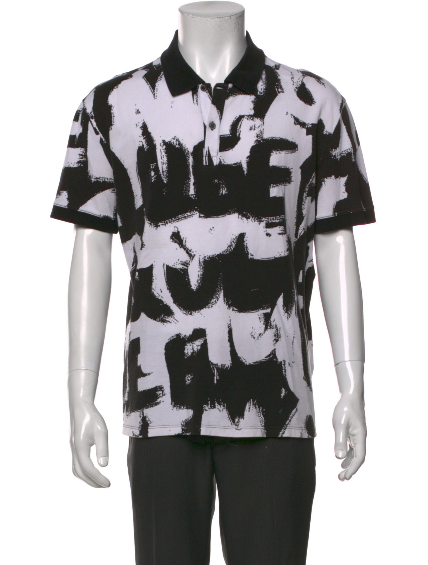 Alexander McQueen 2021 Graphic Print Polo Shirt