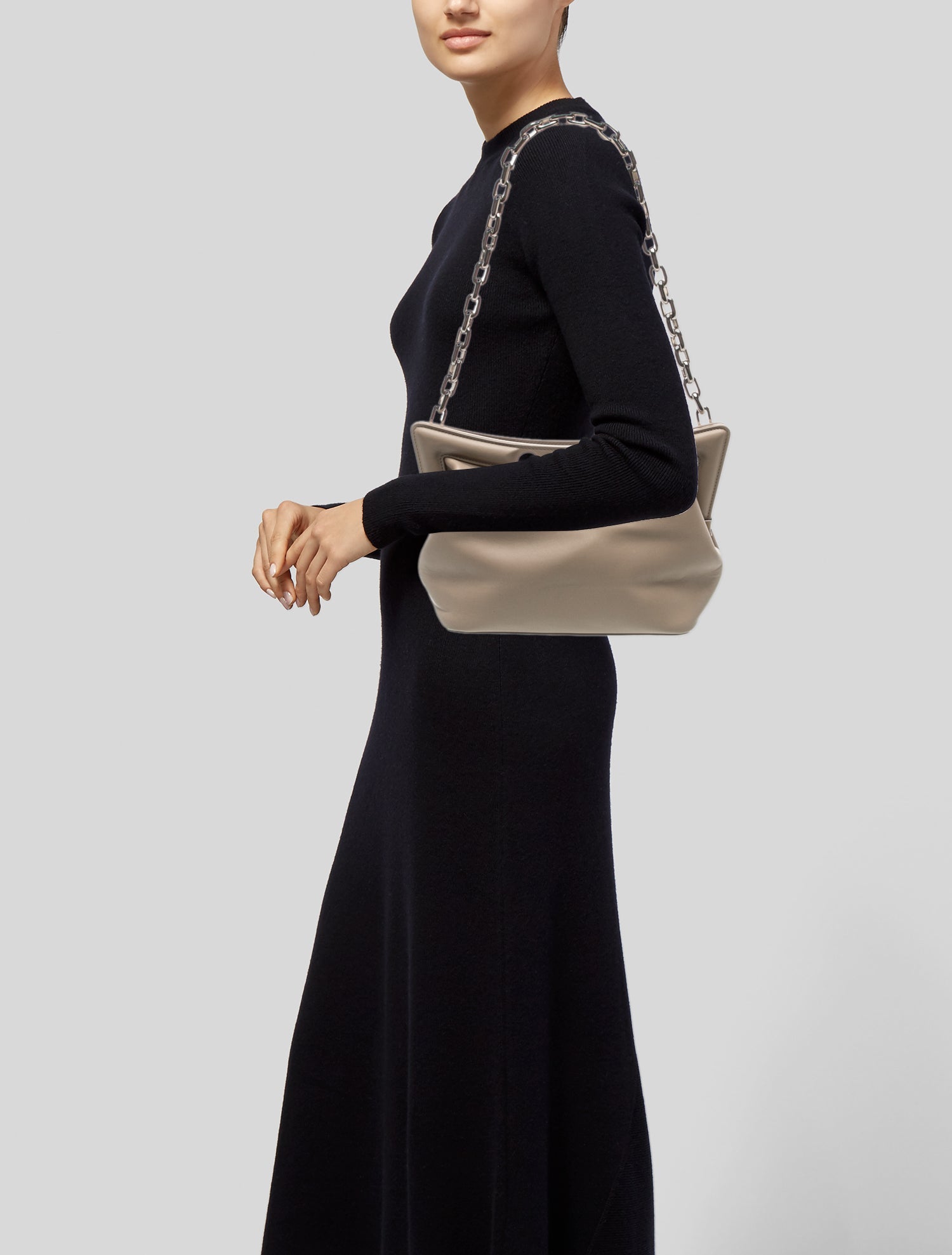 Alexander McQueen Leather Shoulder Bag - Neutrals Shoulder Bags