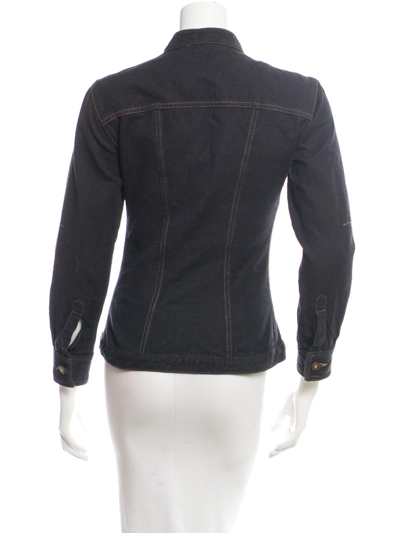 Alexander McQueen Contrast Stitching Denim Jacket - Clothing - ALE28341 | The RealReal