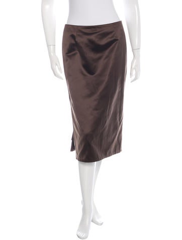 Alexander McQueen Pleat-Accented Midi Skirt