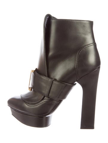Alexander McQueen Buckled Platform Ankle Boots