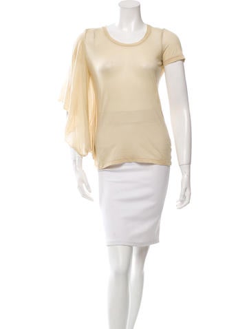 Alexander McQueen Draped Short Sleeve Top