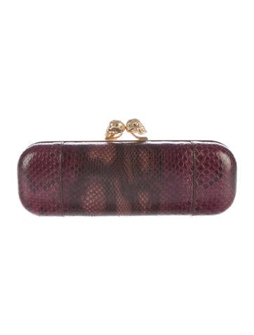 Alexander McQueen Python Skull Box Clutch