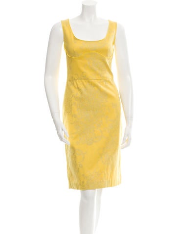 Alexander McQueen Brocade Sheath Dress