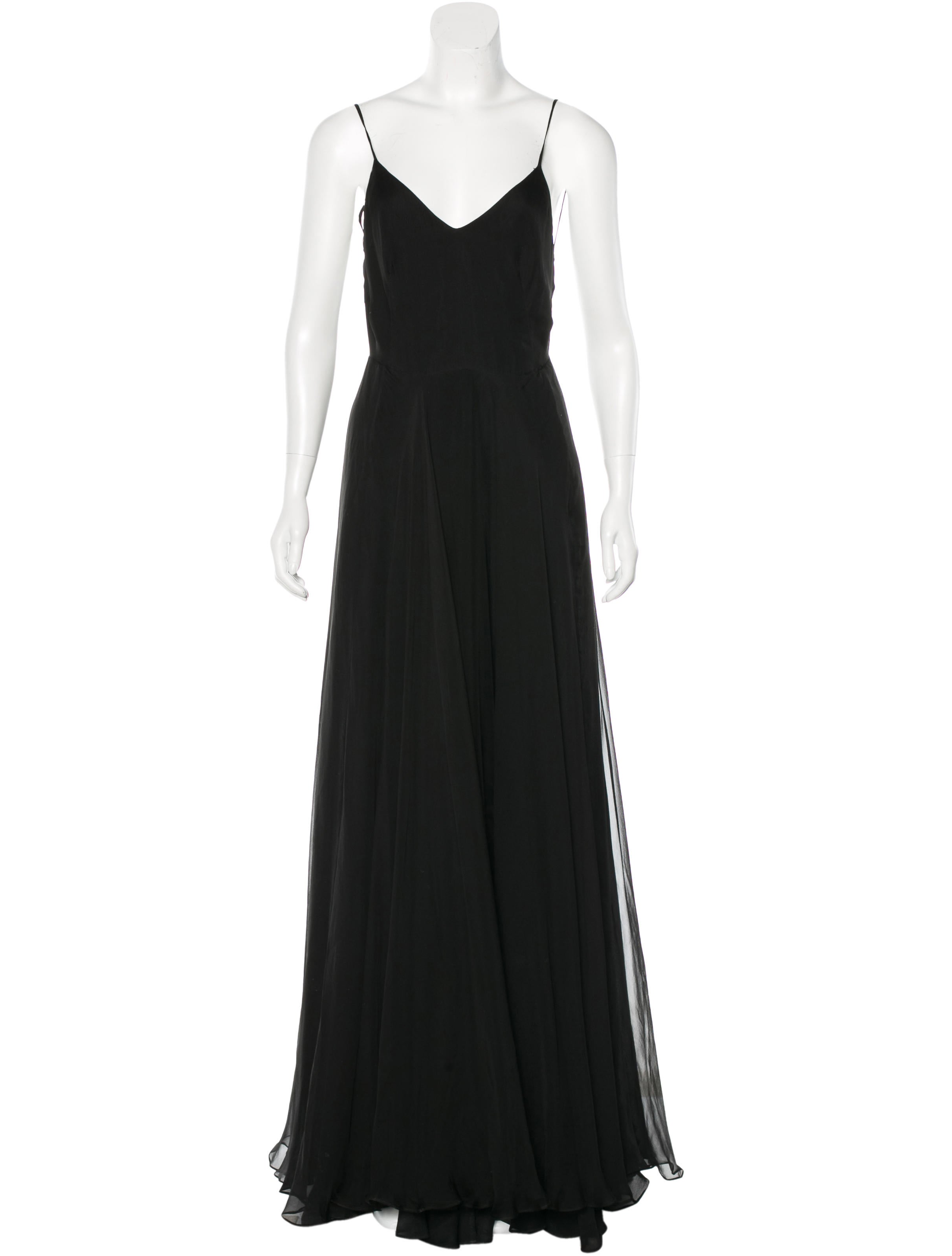 Alexander McQueen Silk Evening Dress Clothing ALE35358 The RealReal