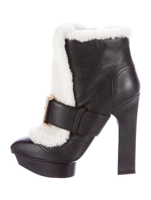 alexander mcqueen shearling boots